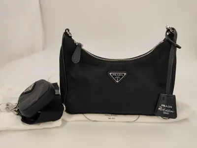 Black Nylon Re-Edition 2005 1BH204 Shoulder Bag
