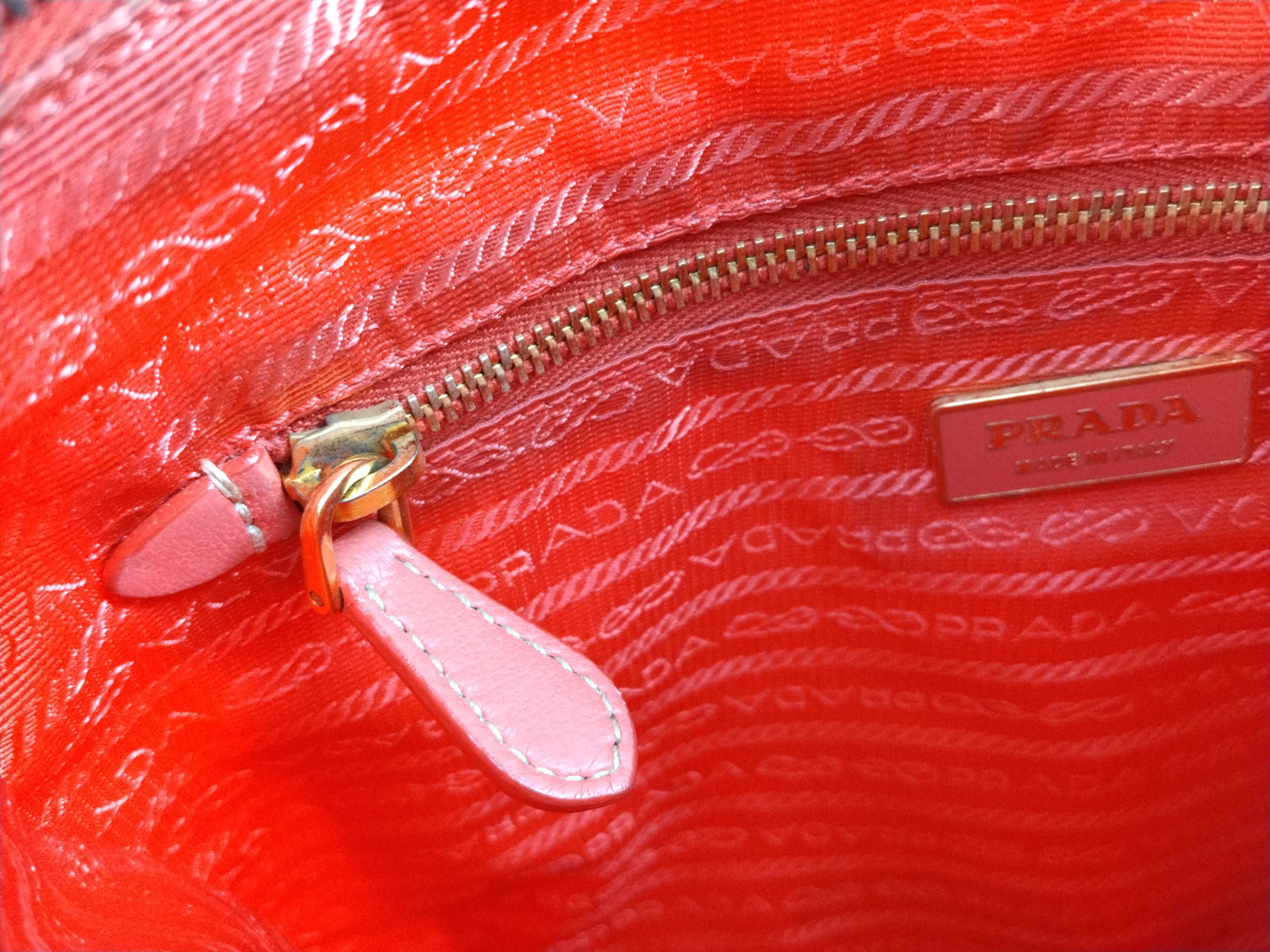 Nylon Prada Logo Hardware Ribbon Shoulder Bag — view 13