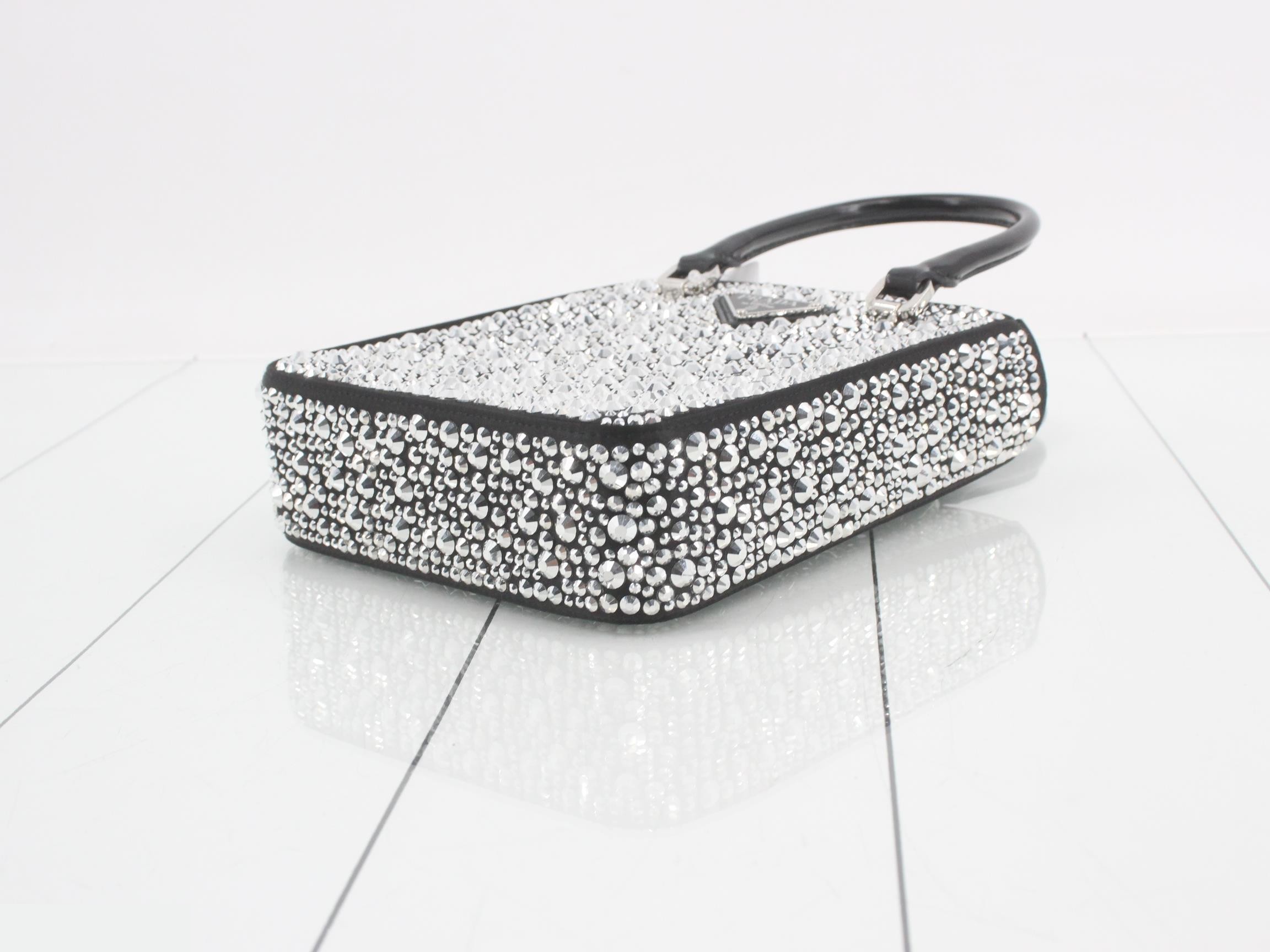 Triangular Plate Rhinestone 2-Way Handbag — view 6
