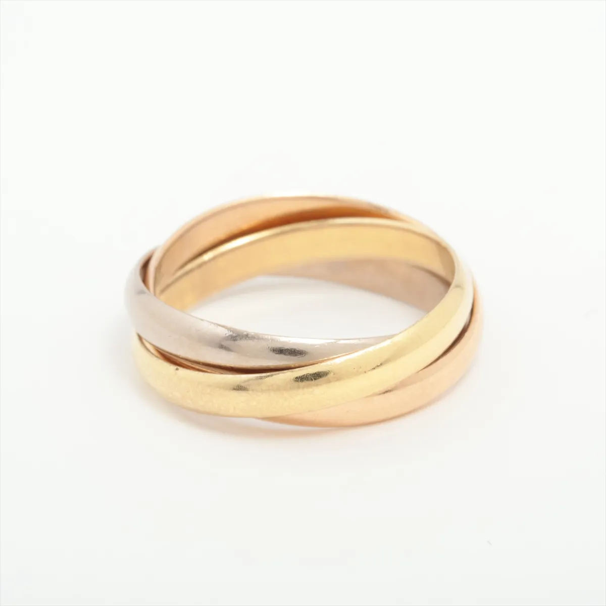 Trinity Ring 750 (Yellow Gold x Pink Gold x White Gold) 5.0g Size 51 LIP156 (Seal marks, dents) — view 2