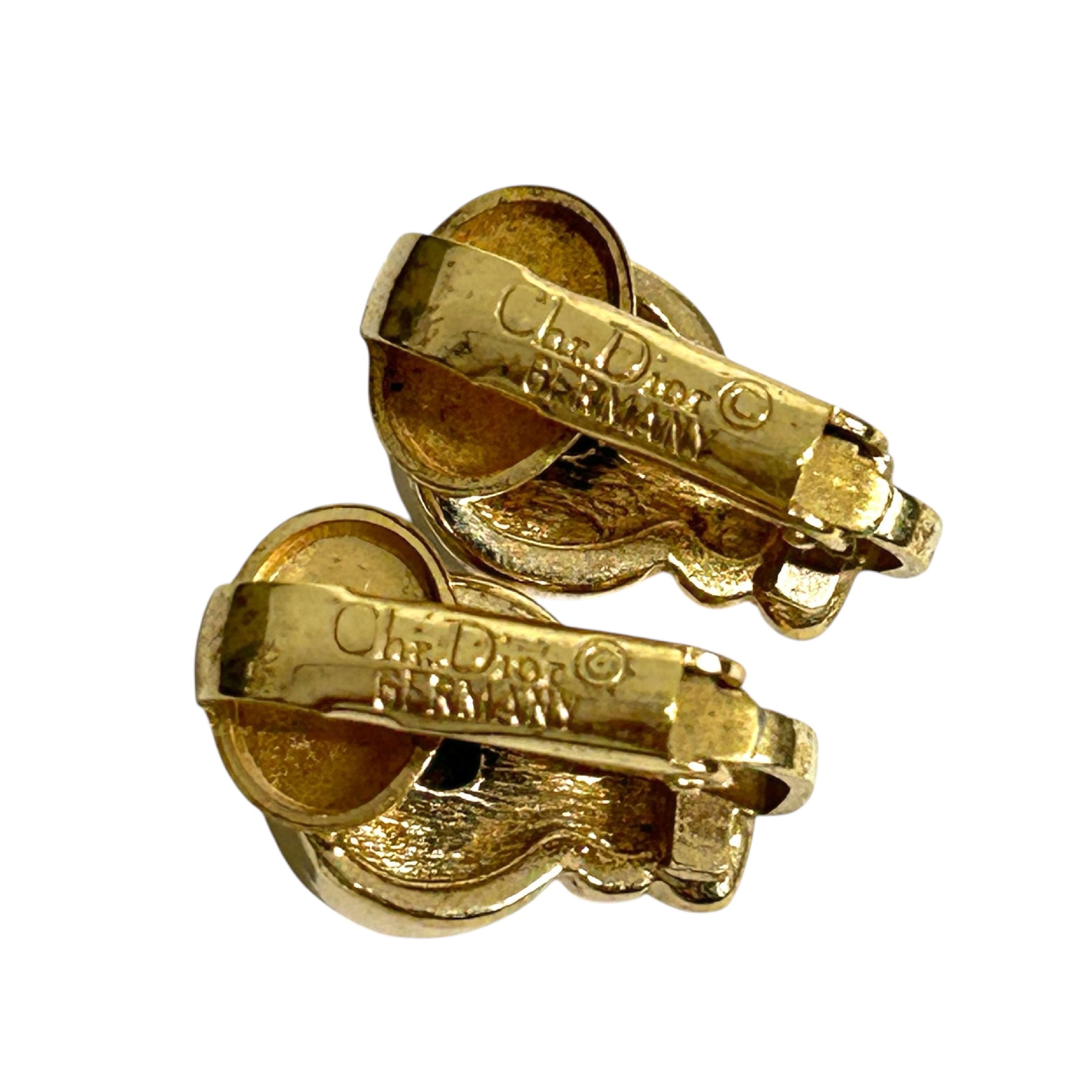 rhinestone earrings, 1 piece, 0.9cm wide, gold-toned, metal material. — view 4