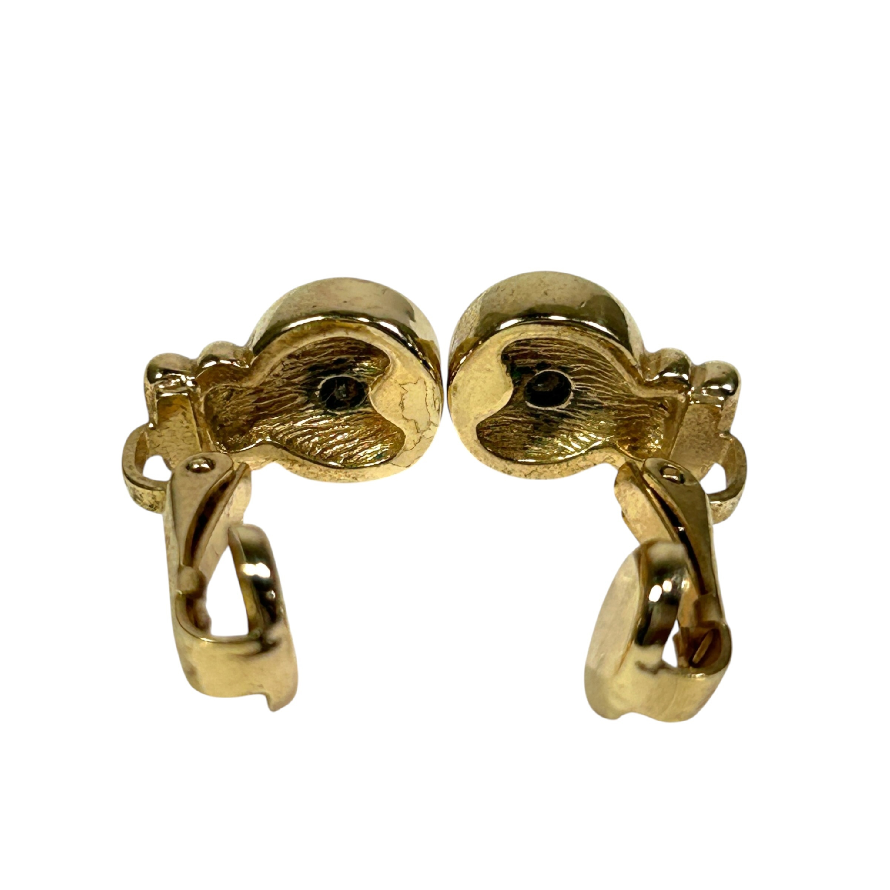 rhinestone earrings, 1 piece, 0.9cm wide, gold-toned, metal material. — view 6