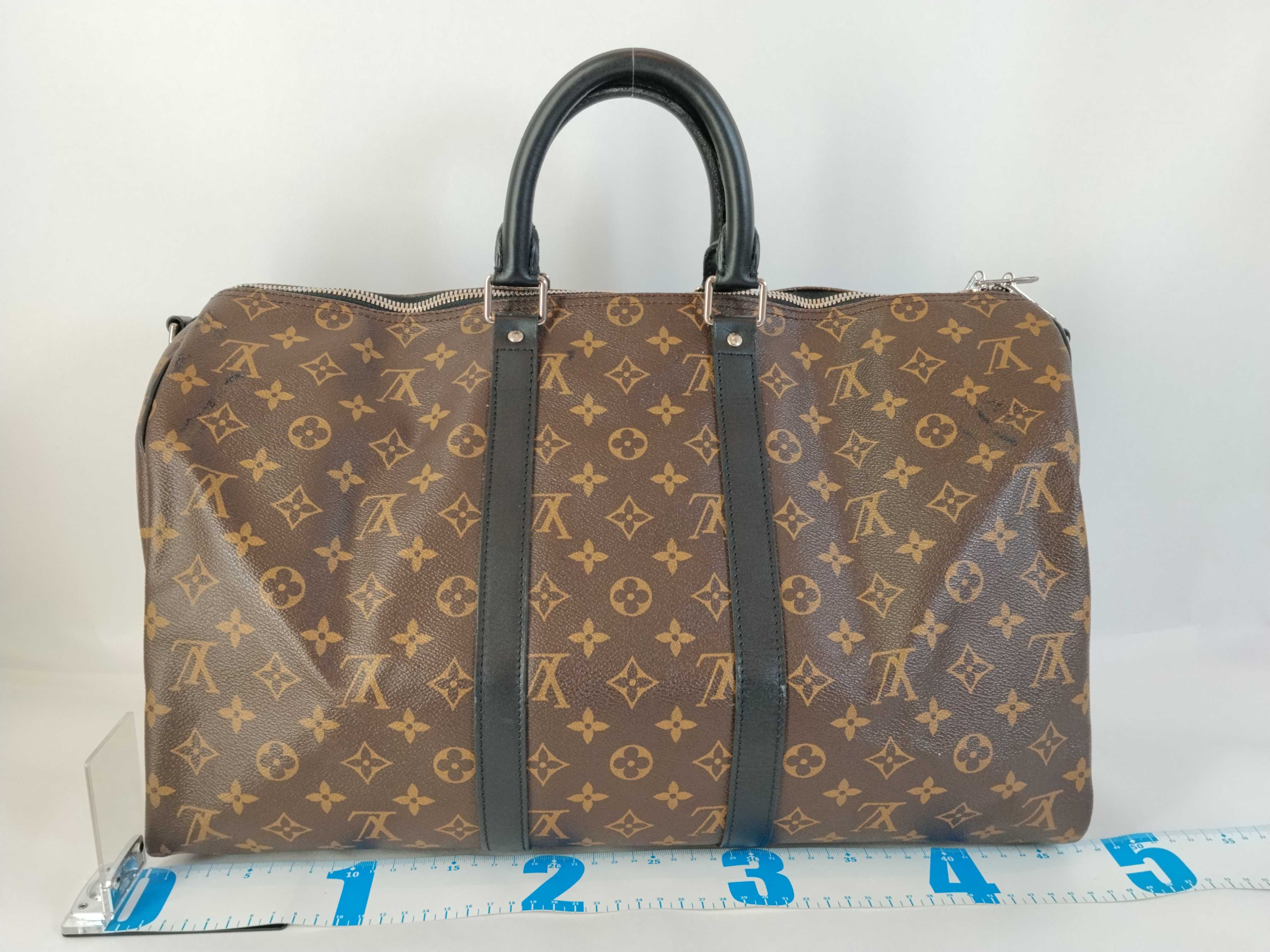 Monogram PH- Macassar Keepall Bandouliere Duffle Bag Monogram Brown Canvas Boston Bag — view 2
