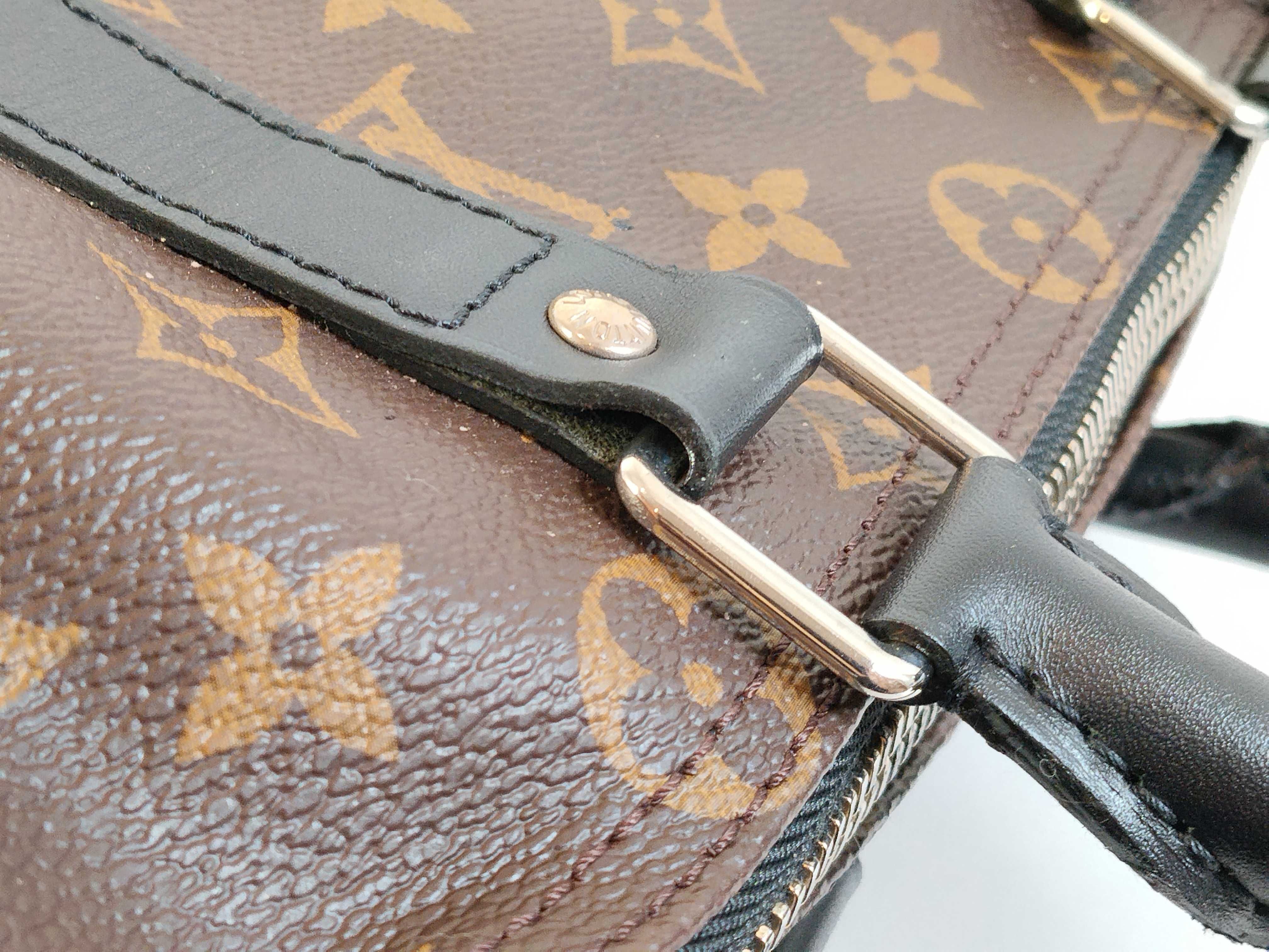 Monogram PH- Macassar Keepall Bandouliere Duffle Bag Monogram Brown Canvas Boston Bag — view 6