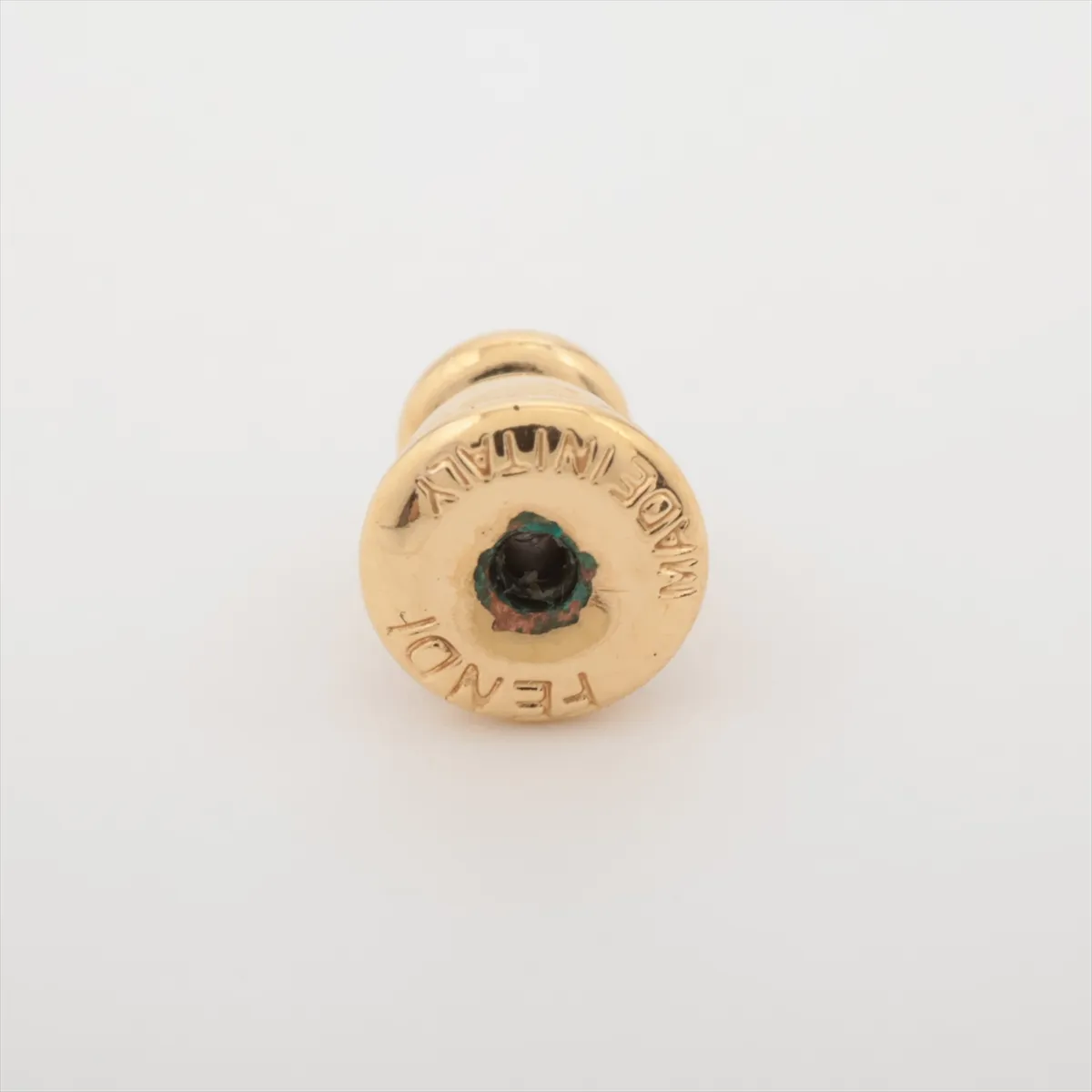 F is Fendi earrings (for both ears), GP x rhinestone, gold, — view 5