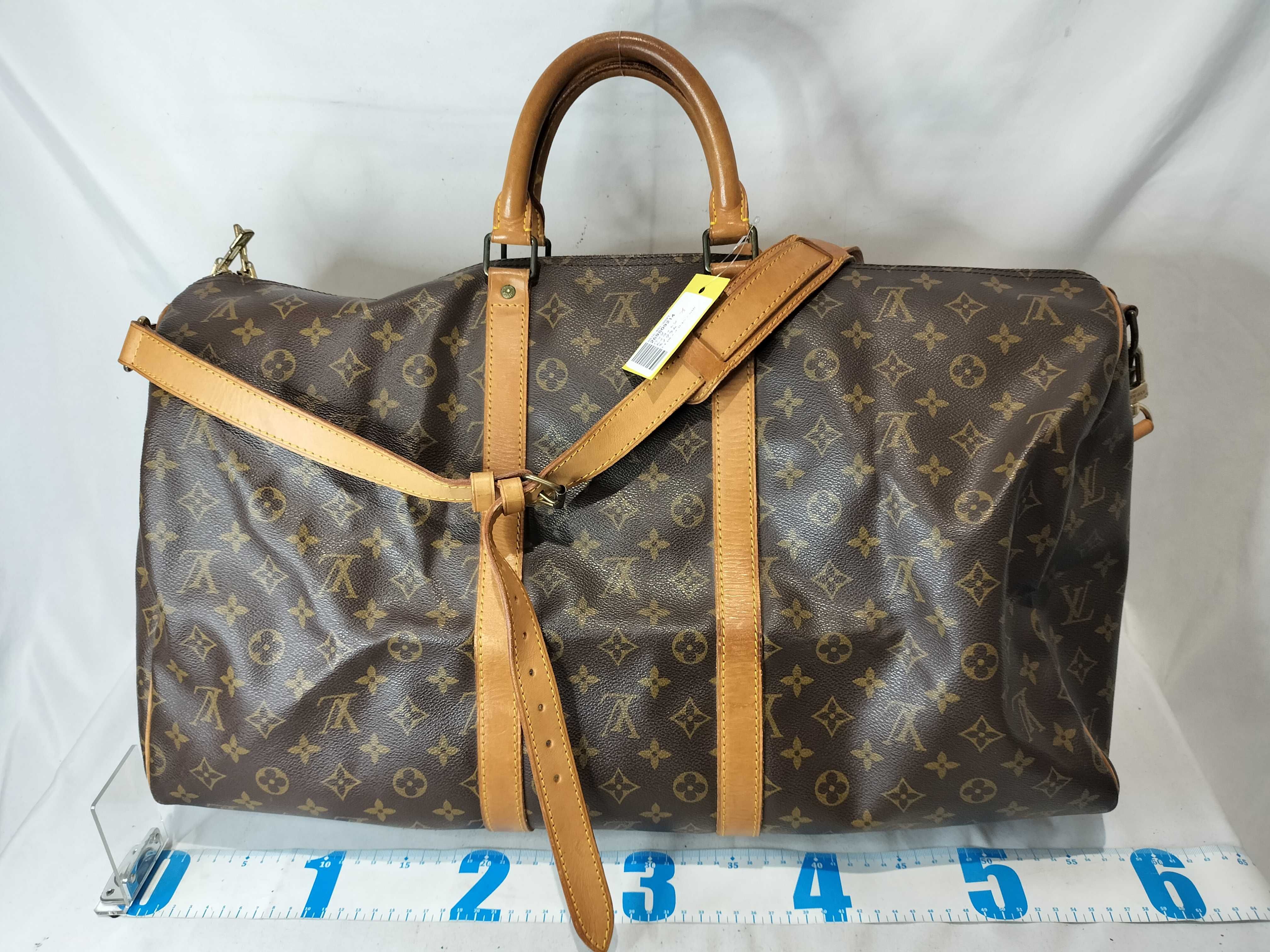 Monogram Keepall 55 Bandoulière Boston Bag with Padlock — view 2