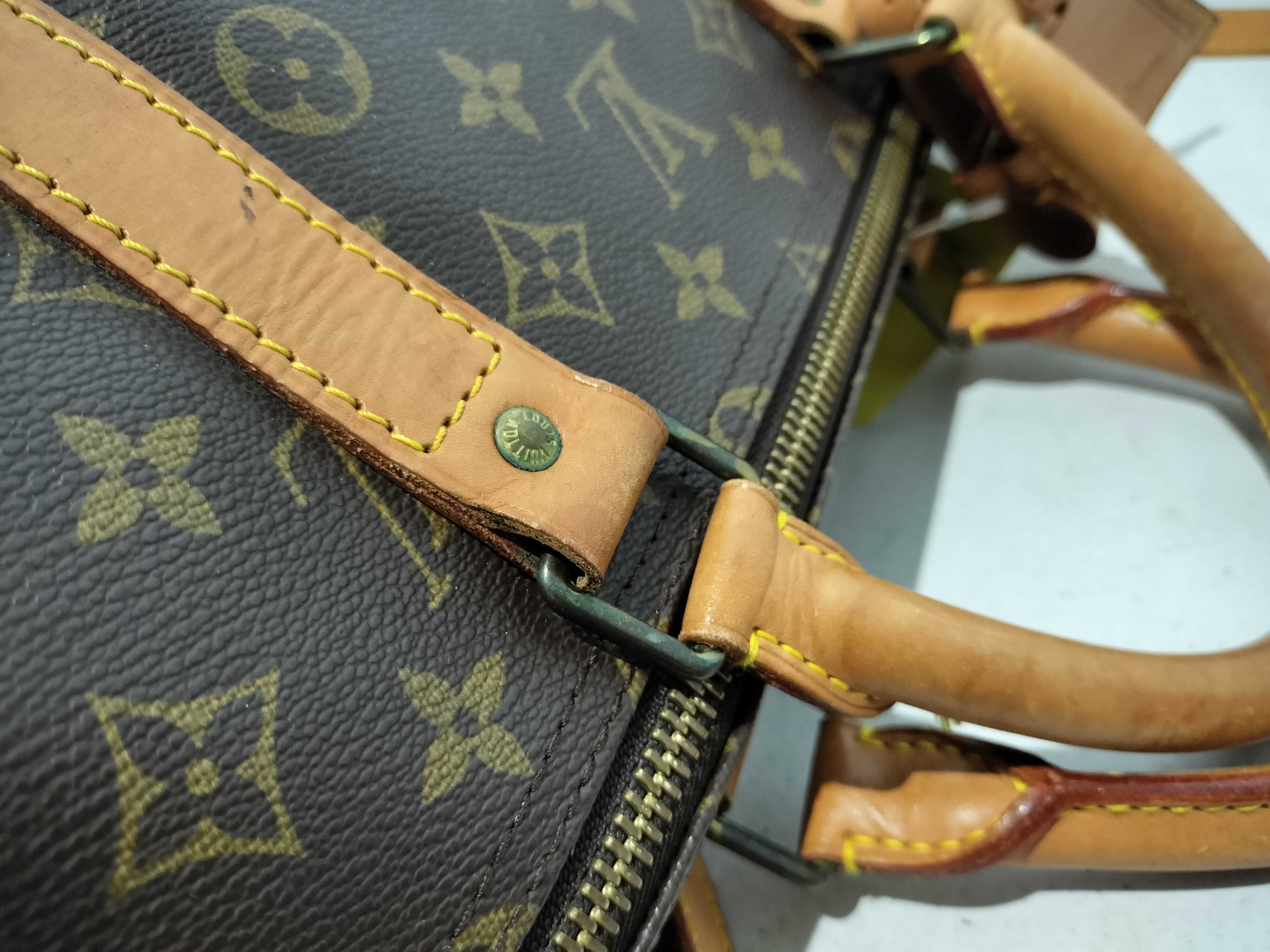 Monogram Keepall 55 Bandoulière Boston Bag with Padlock — view 5