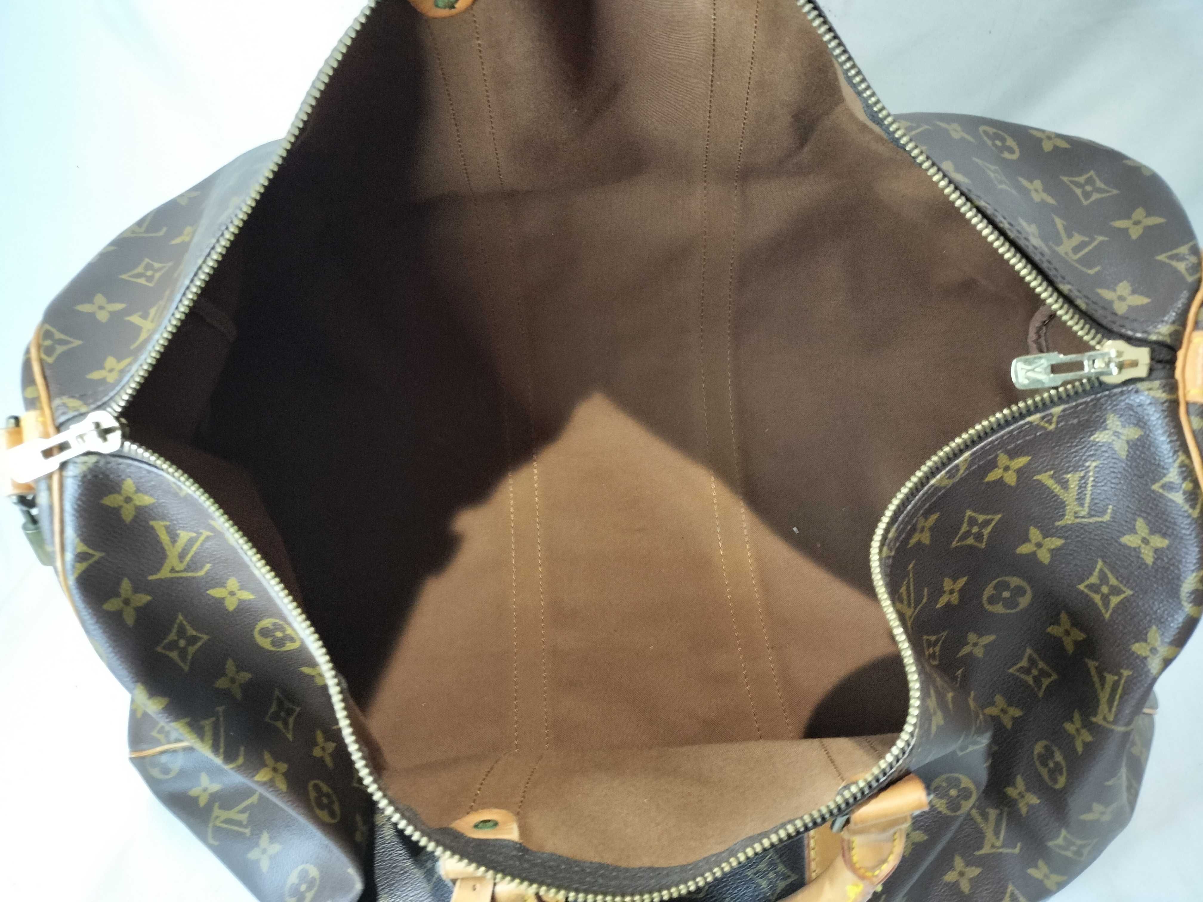 Monogram Keepall 55 Bandoulière Boston Bag with Padlock — view 9