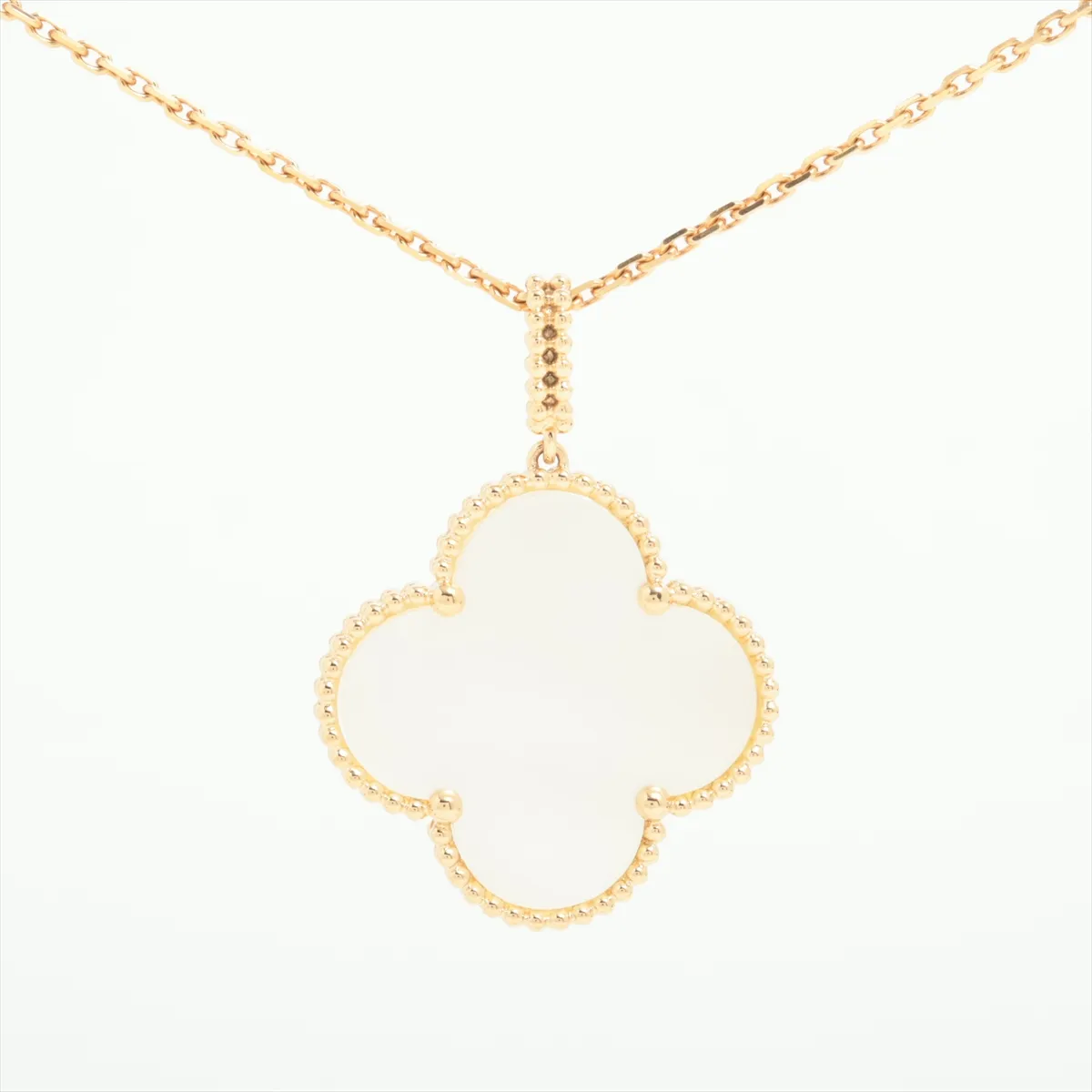Magic Alhambra Long Shell Necklace, 750 (Yellow Gold), 15.4g, JE588887, — view 2