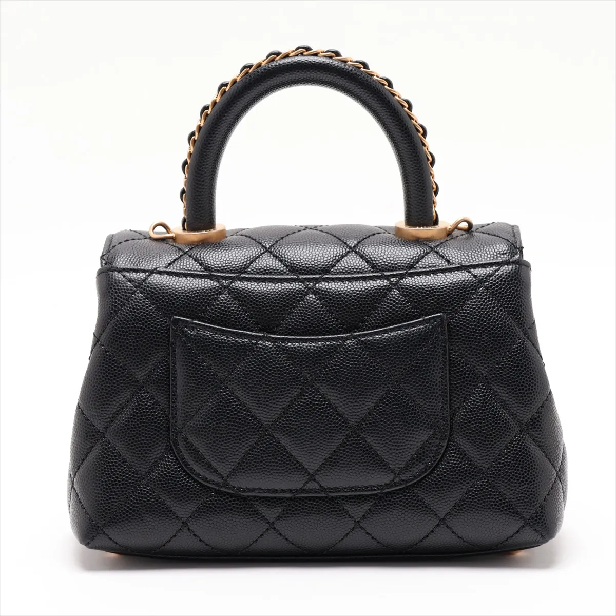[Individually packaged] Chanel Coco Handle 19 XXS Caviar Skin 2-Way Handbag, Black with Gold Hardware, T7NC69HJ, Random Plate AS2215 — view 2