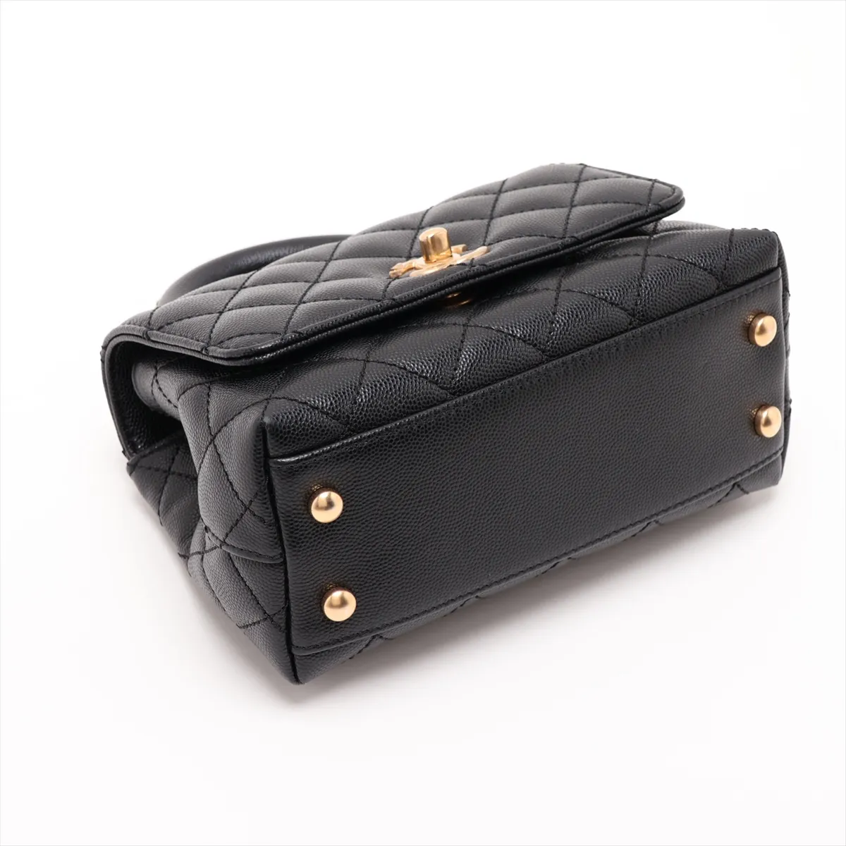 [Individually packaged] Chanel Coco Handle 19 XXS Caviar Skin 2-Way Handbag, Black with Gold Hardware, T7NC69HJ, Random Plate AS2215 — view 4