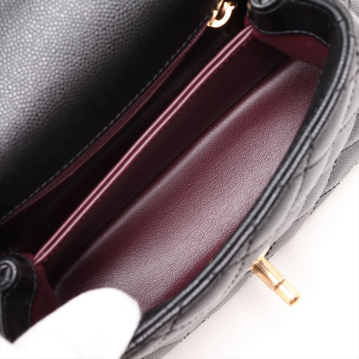 [Individually packaged] Chanel Coco Handle 19 XXS Caviar Skin 2-Way Handbag, Black with Gold Hardware, T7NC69HJ, Random Plate AS2215 — view 8