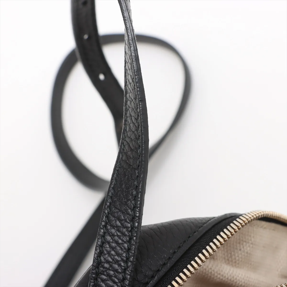 Soho Leather Shoulder Bag Black 308364 — view 12
