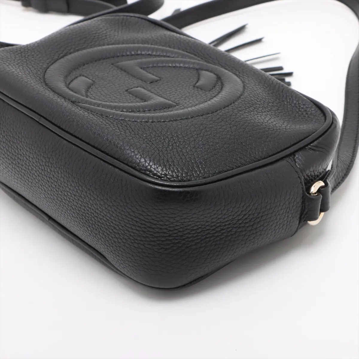 Soho Leather Shoulder Bag Black 308364 — view 3