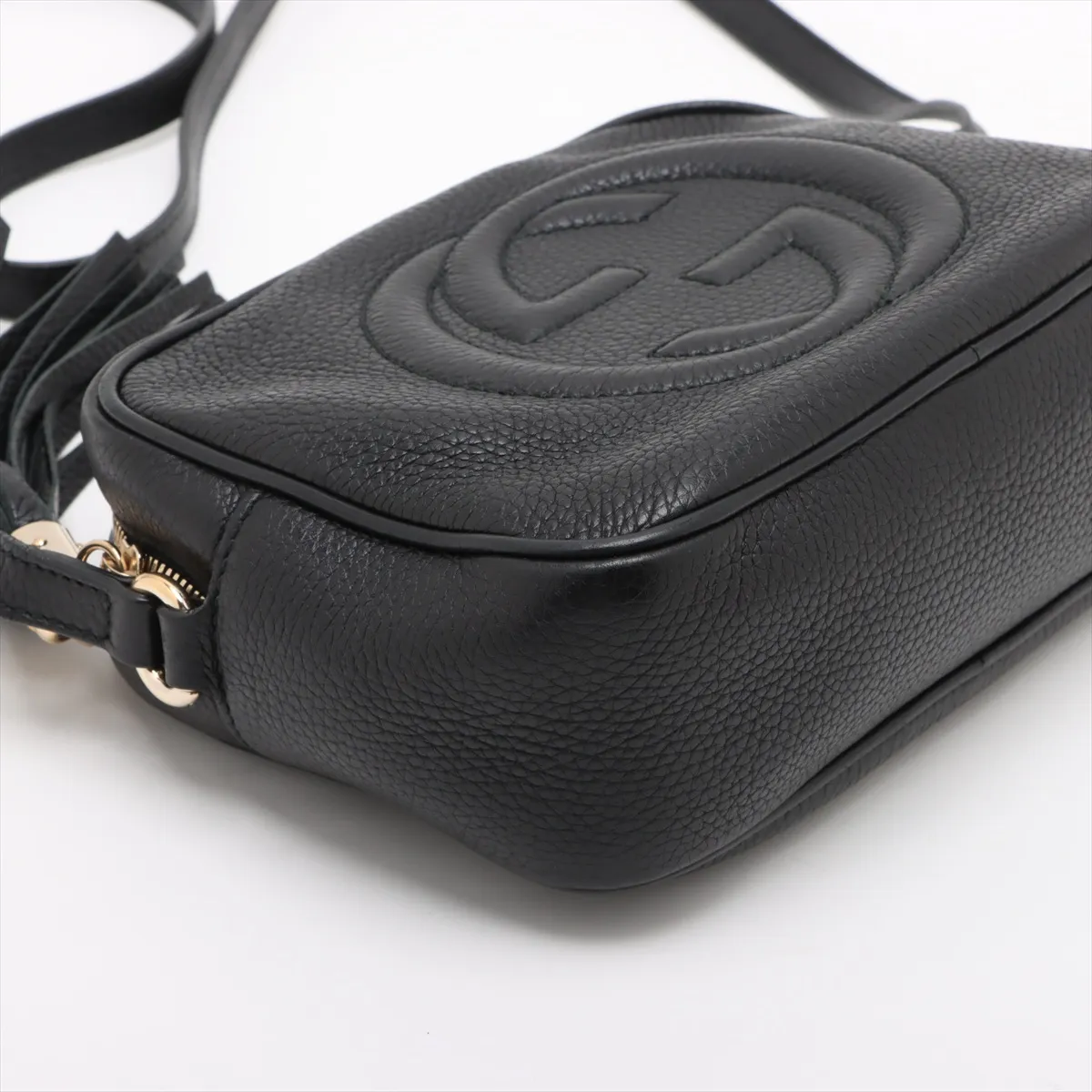 Soho Leather Shoulder Bag Black 308364 — view 4