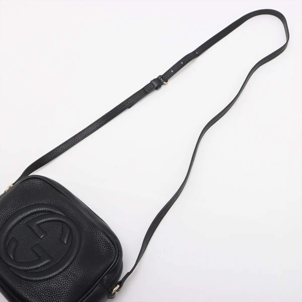 Soho Leather Shoulder Bag Black 308364 — view 5
