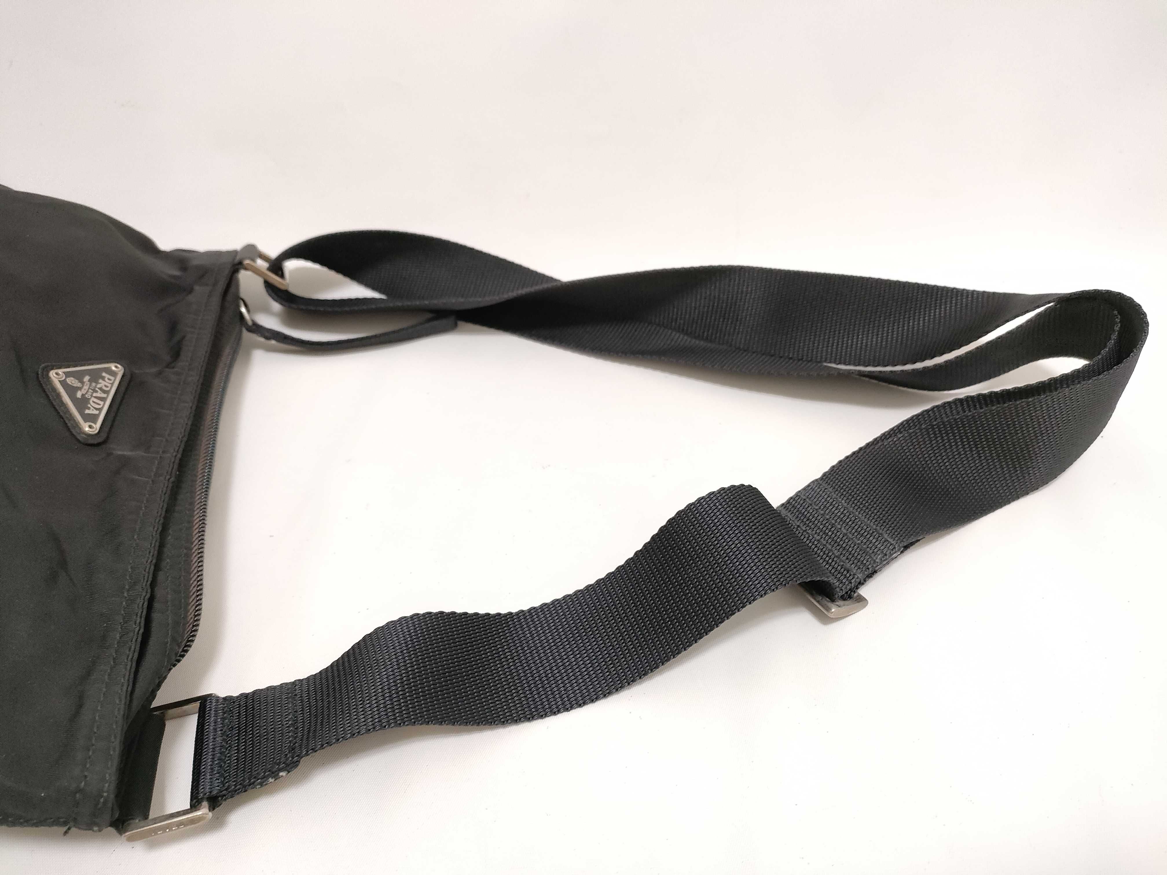 Nylon Tessuto Shoulder Bag, Black — view 3