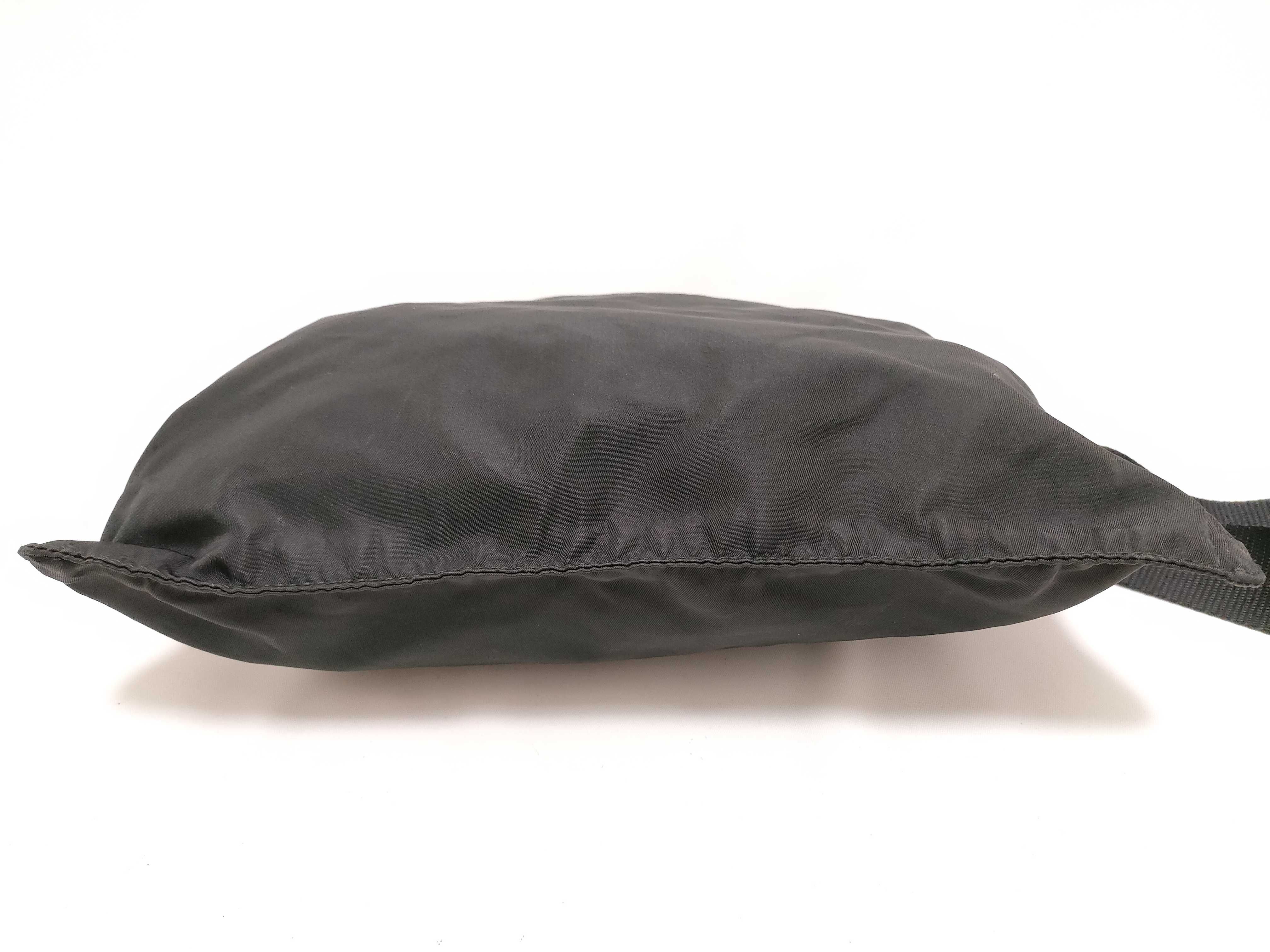 Nylon Tessuto Shoulder Bag, Black — view 8