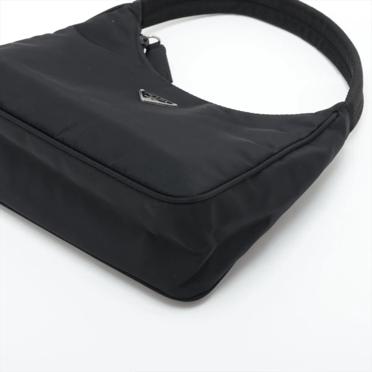 Tessuto Nylon Handbag, Black — view 3