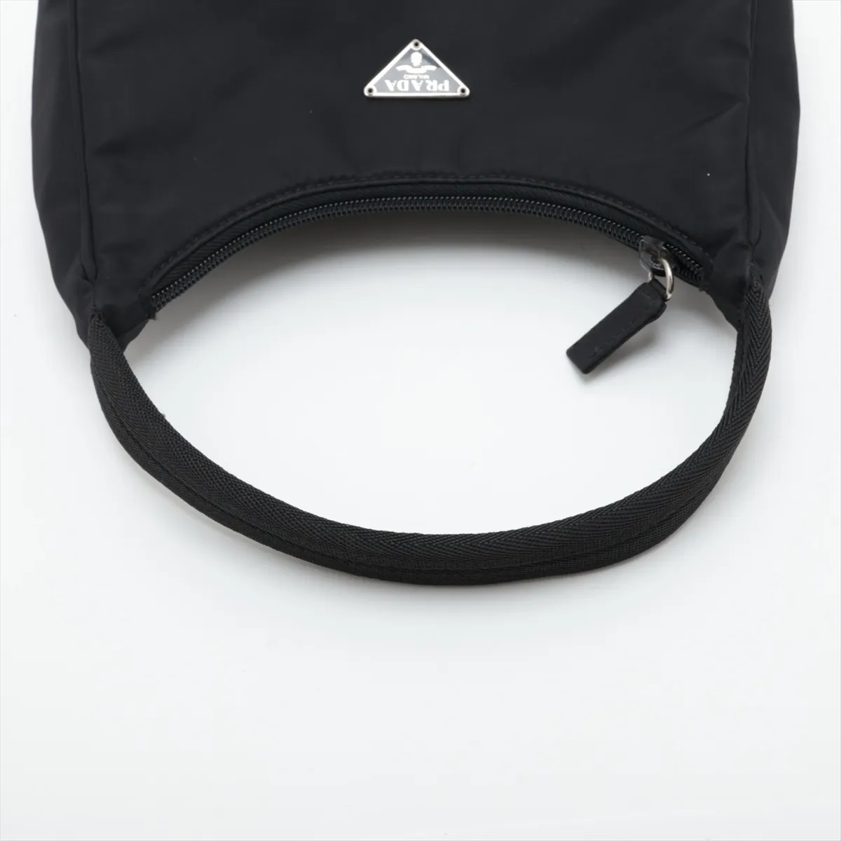 Tessuto Nylon Handbag, Black — view 5