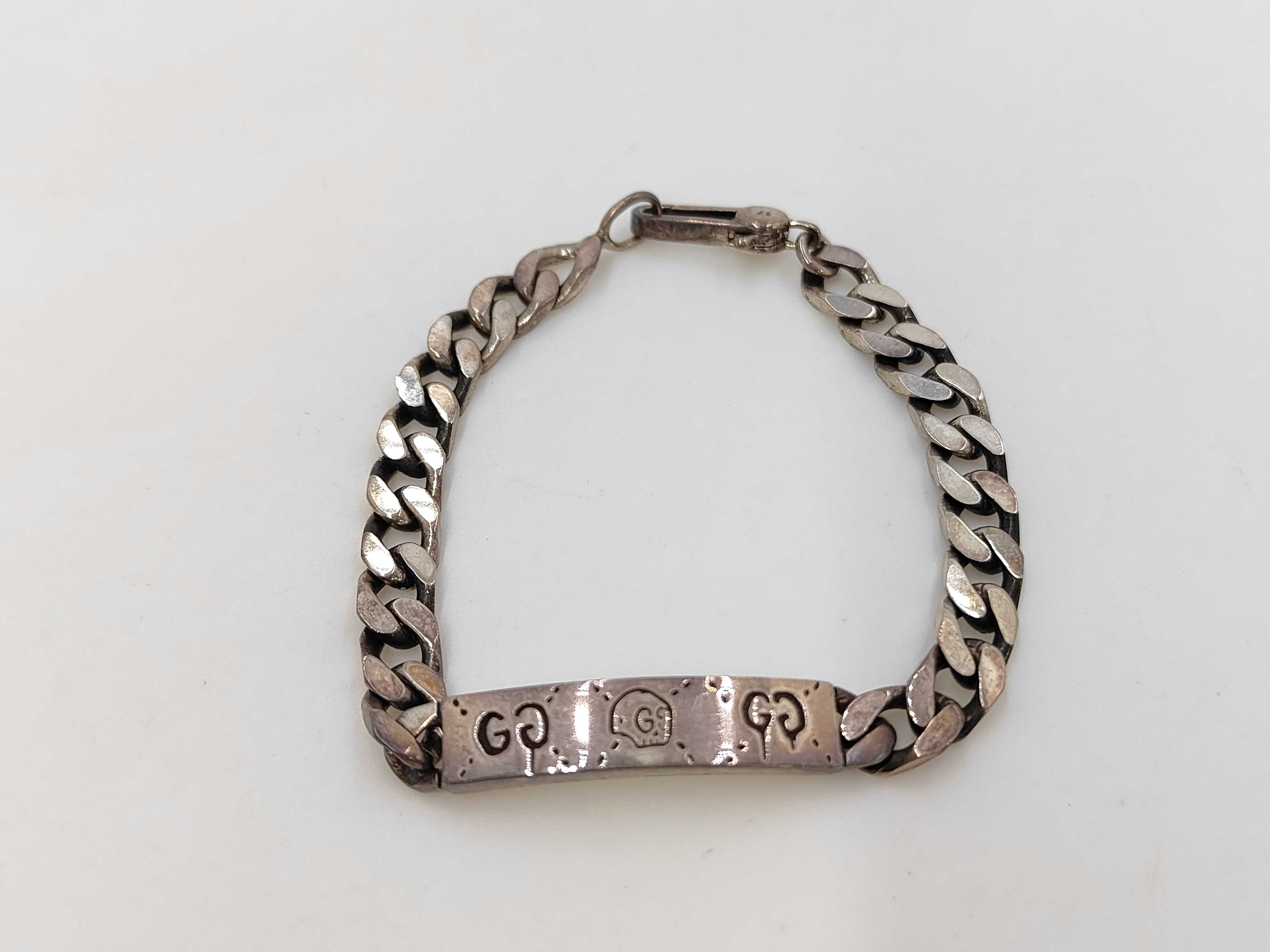 Ghost Skull Cuban Link GG Logo SV925 Bracelet Bracelet/Bangle