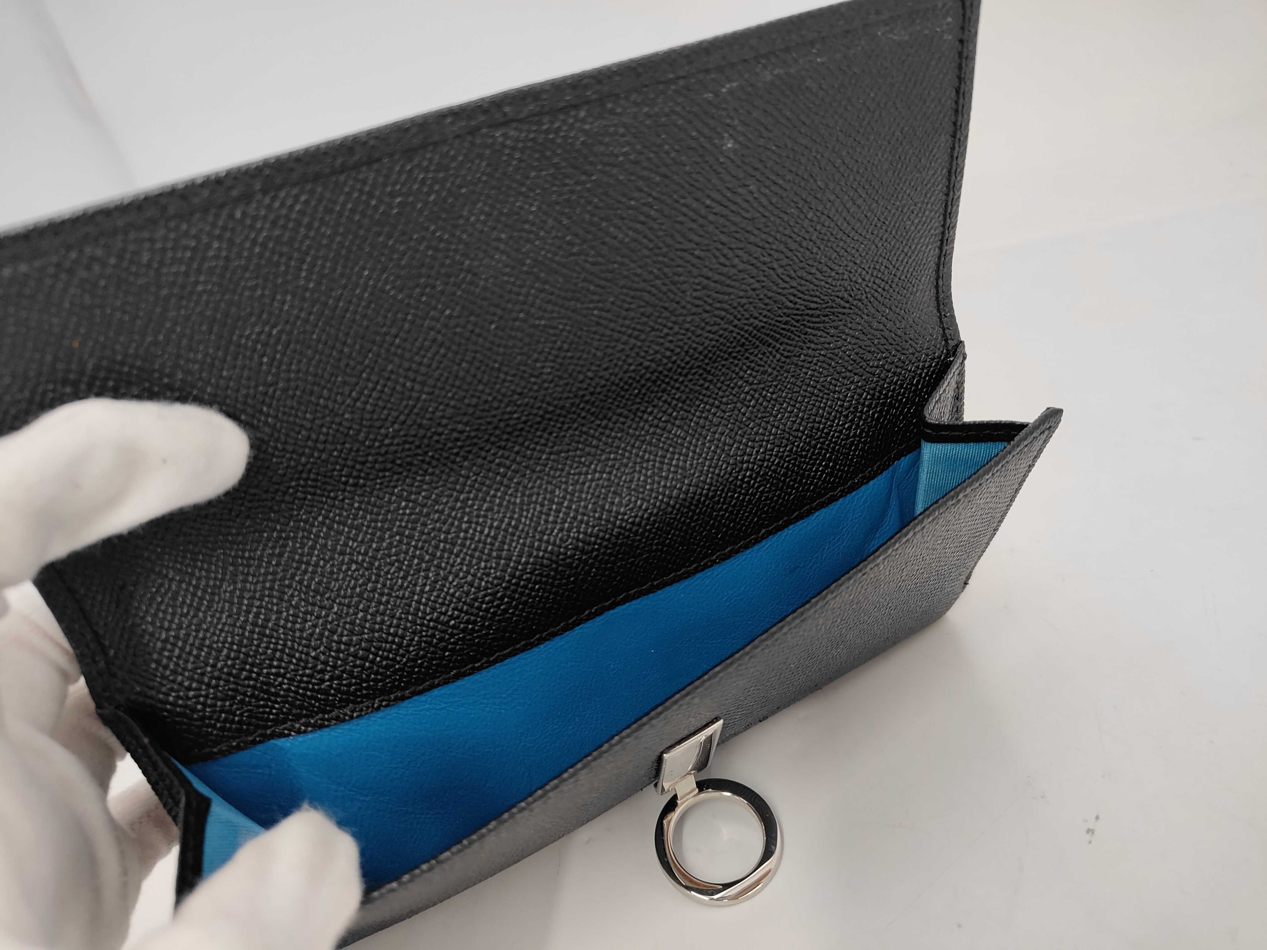 Bulgari Long Wallet Leather Black Wallet — view 4