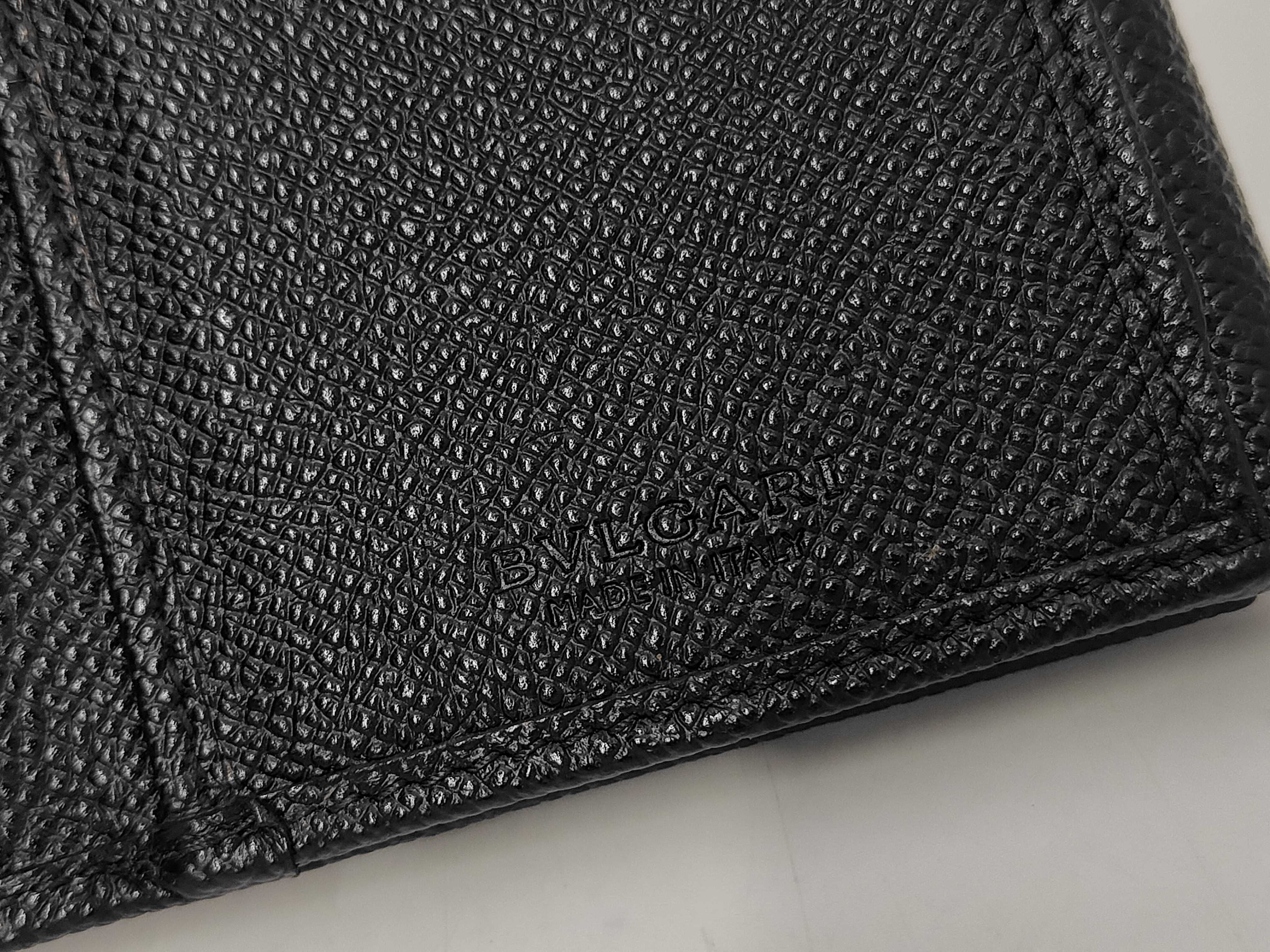Bulgari Long Wallet Leather Black Wallet — view 9