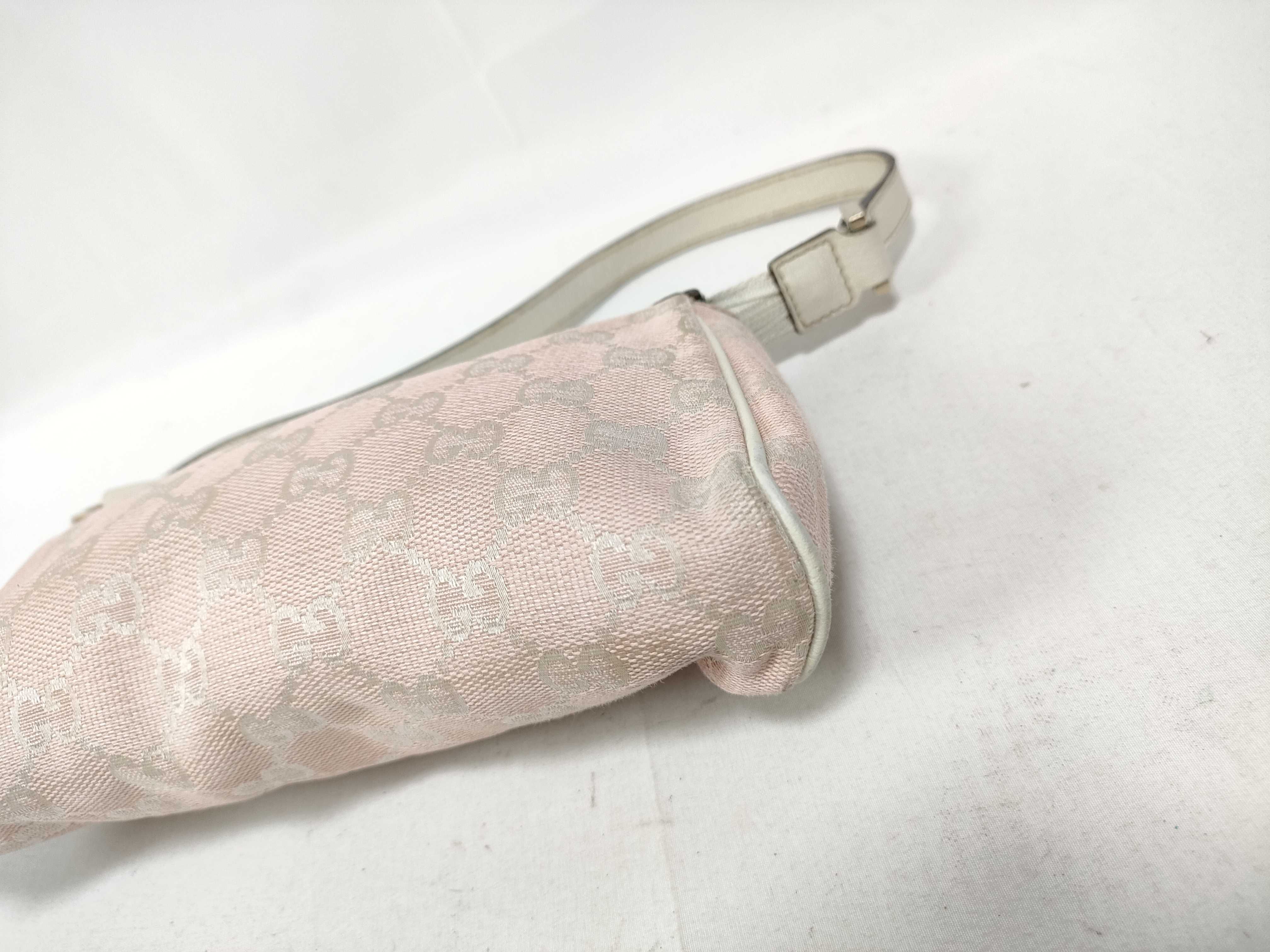 Pink GG Canvas Vintage Mahjong Wrist Bag (Handbag) — view 4