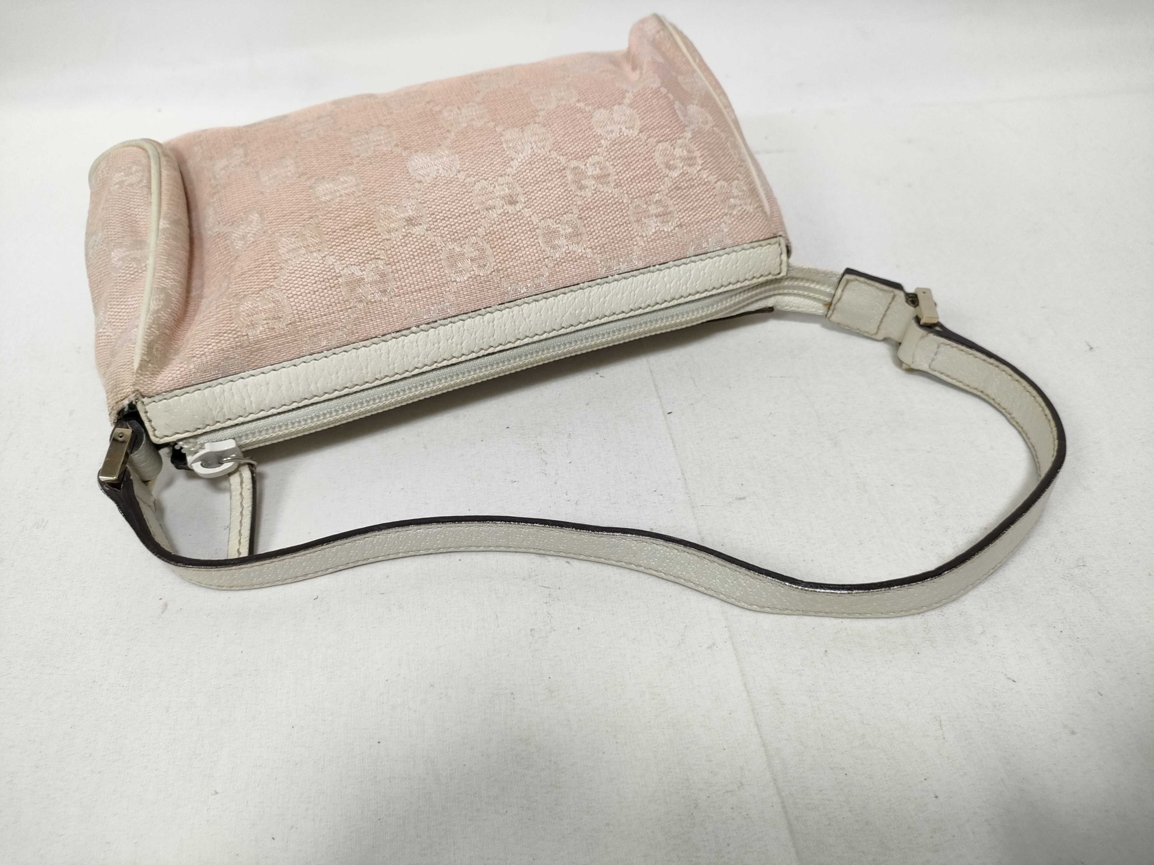 Pink GG Canvas Vintage Mahjong Wrist Bag (Handbag) — view 8