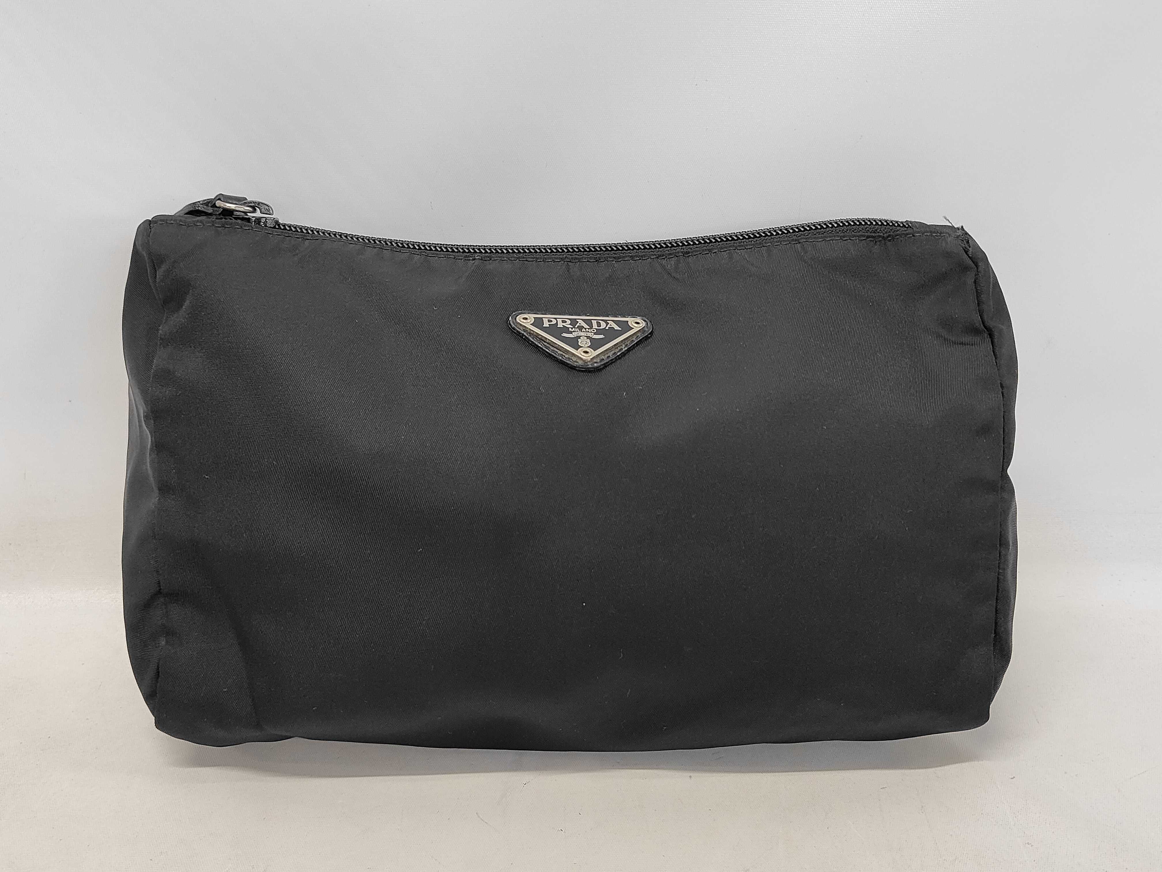 Nylon Triangle Logo Pouch