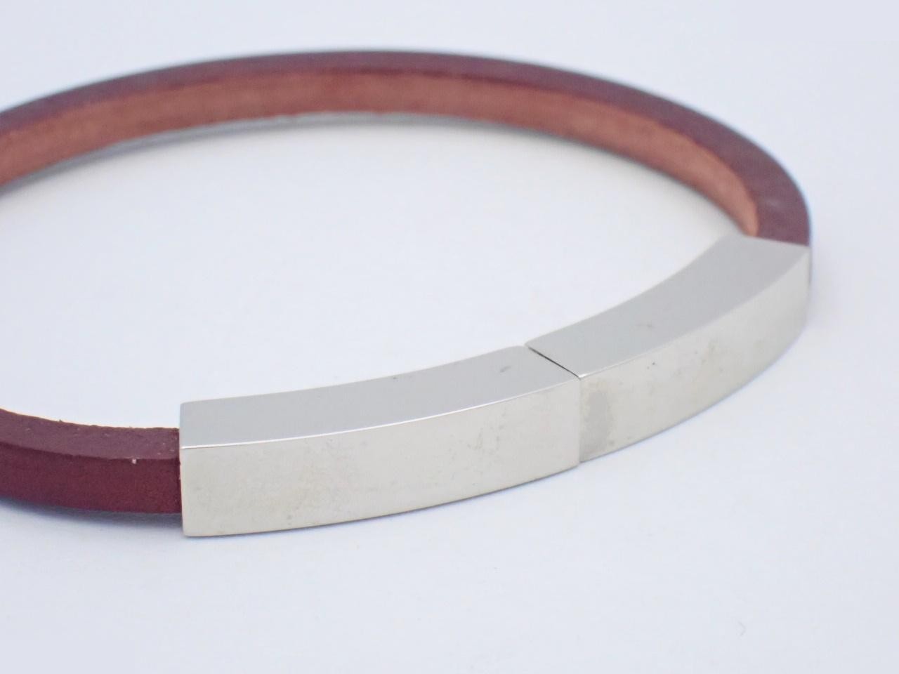 Leather bracelet, brown, wrist circumference approximately 18cm — view 3