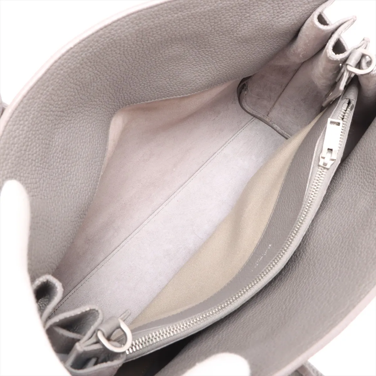 Sac de Jour Souple Leather 2-Way Handbag, Gray, 464960 — view 8