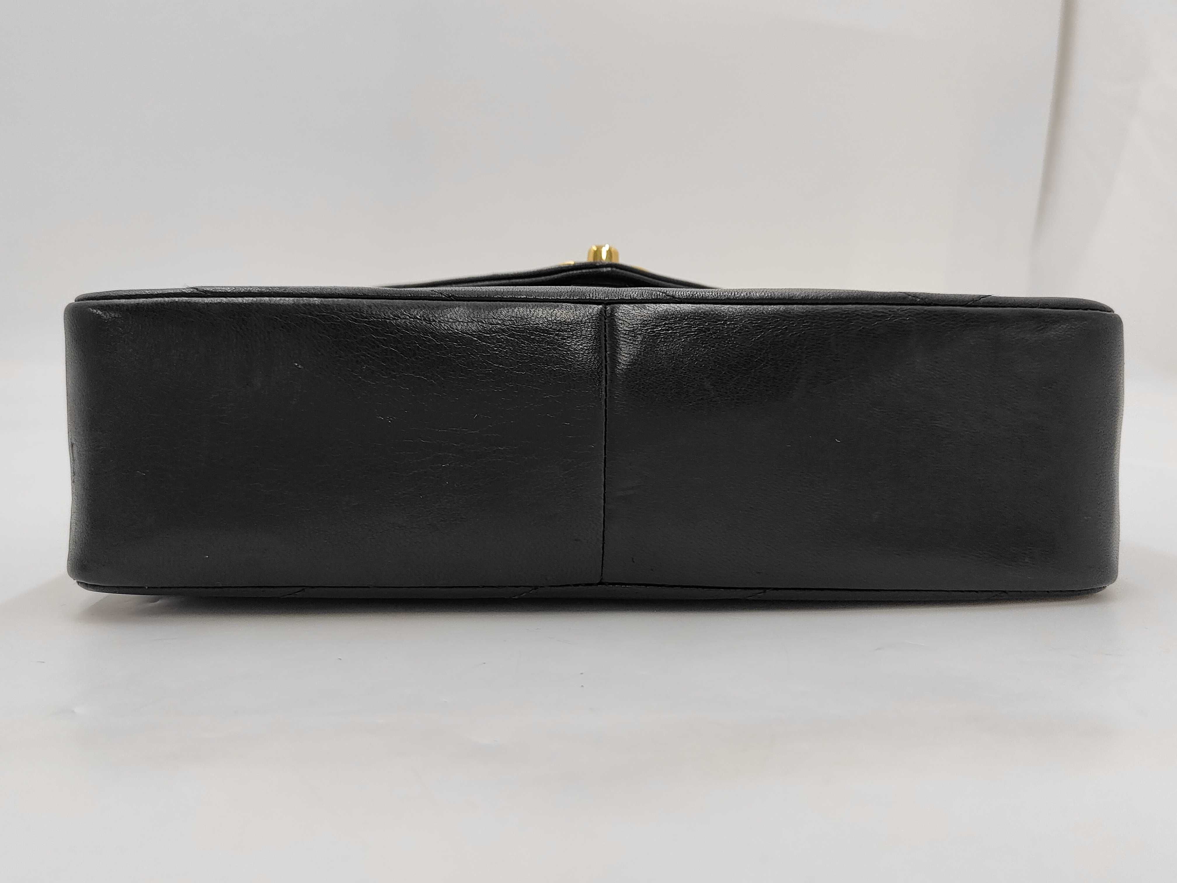 V-stitch Chevron Flap Chain Shoulder Bag, Black Shoulder Bag — view 3