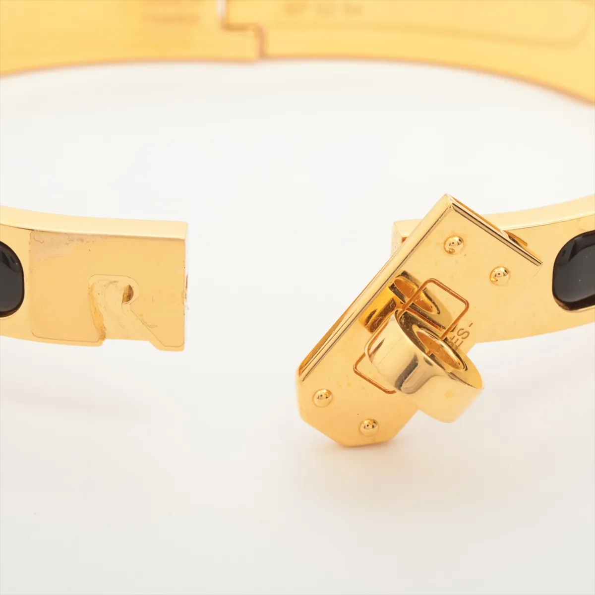 Mini Click Kelly SP0264 Bangle GP Gold x Black. Shows signs of wear including — view 5