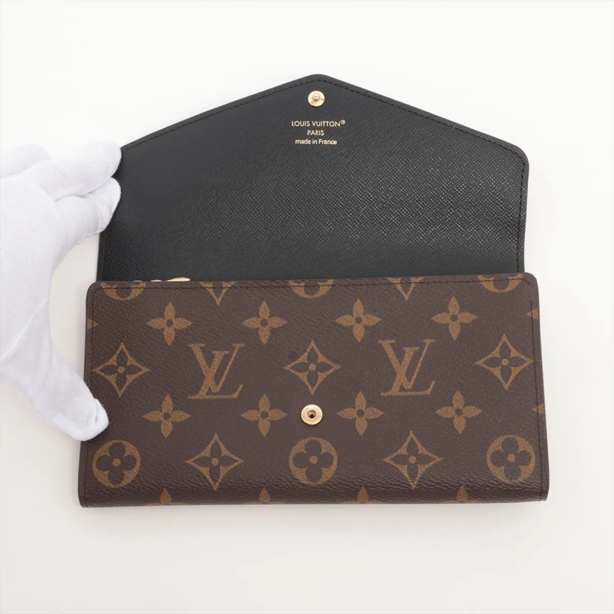 Giant Monogram Reverse Portefeuille Sarah M80726 Marron Wallet (RFID detected) — view 3