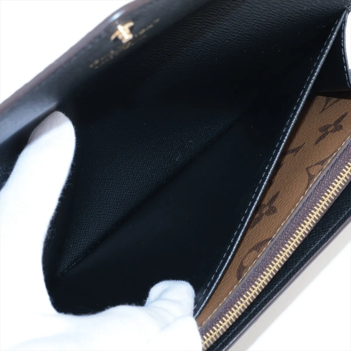 Giant Monogram Reverse Portefeuille Sarah M80726 Marron Wallet (RFID detected) — view 4