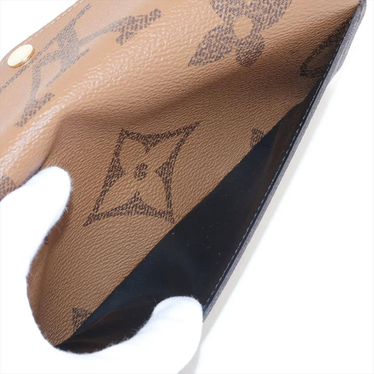 Giant Monogram Reverse Portefeuille Sarah M80726 Marron Wallet (RFID detected) — view 7