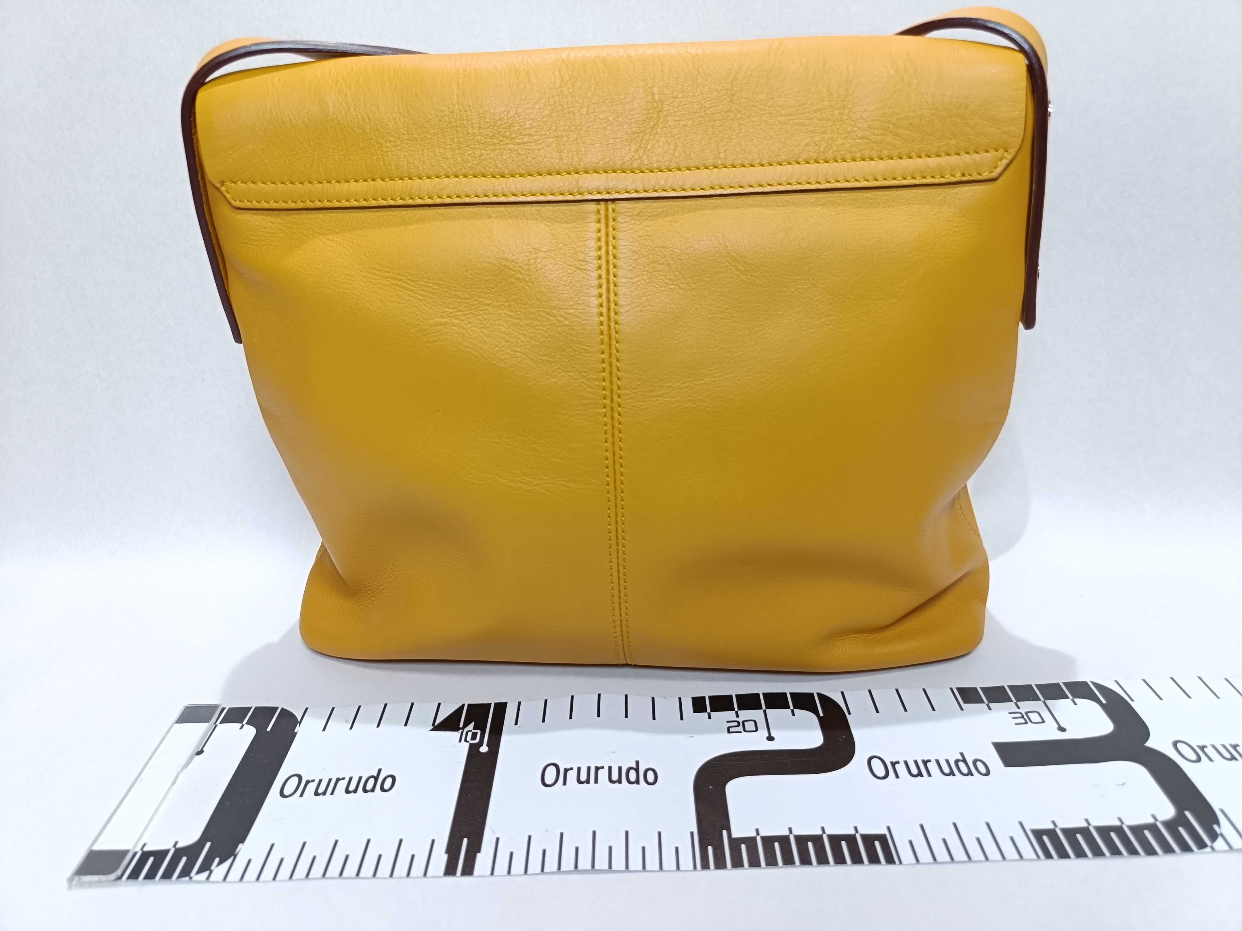 Nappa Leather Shoulder Bag (Yellow) — view 2