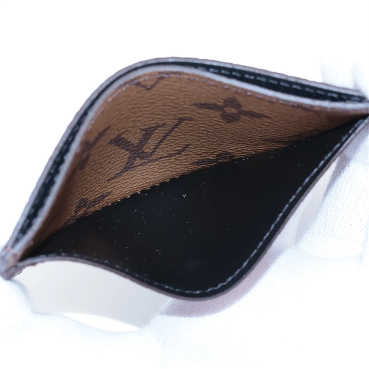 Monogram Reverse Porte Carte Sample M69161 Camel x Black Pass Case RFID Reactive — view 5