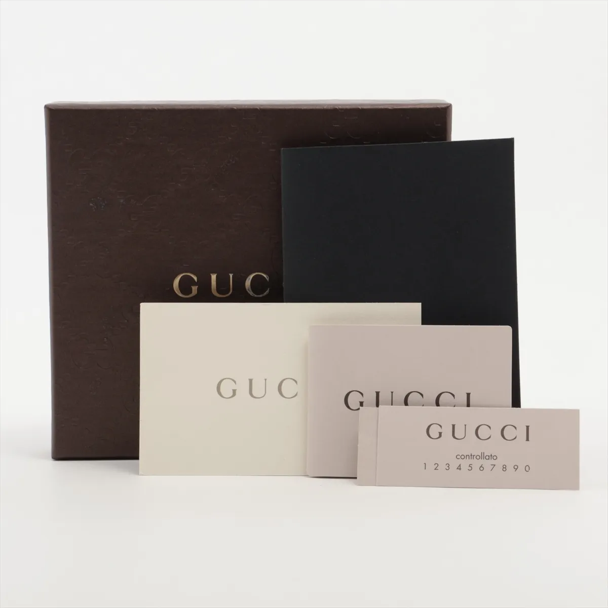 Guccissima Leather Compact Wallet, Navy, 225826 — view 7