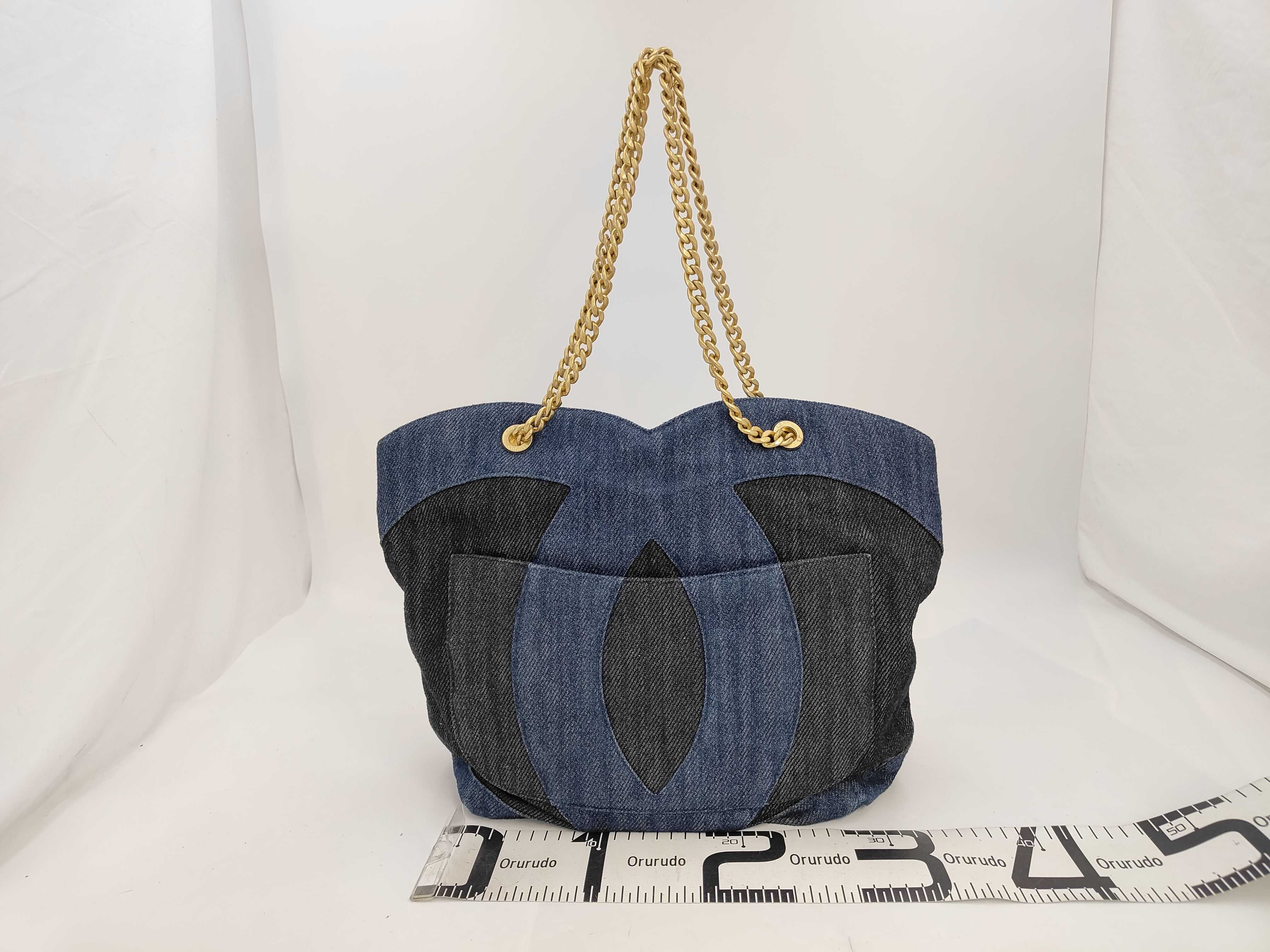 Chain Denim Tote Bag — view 2