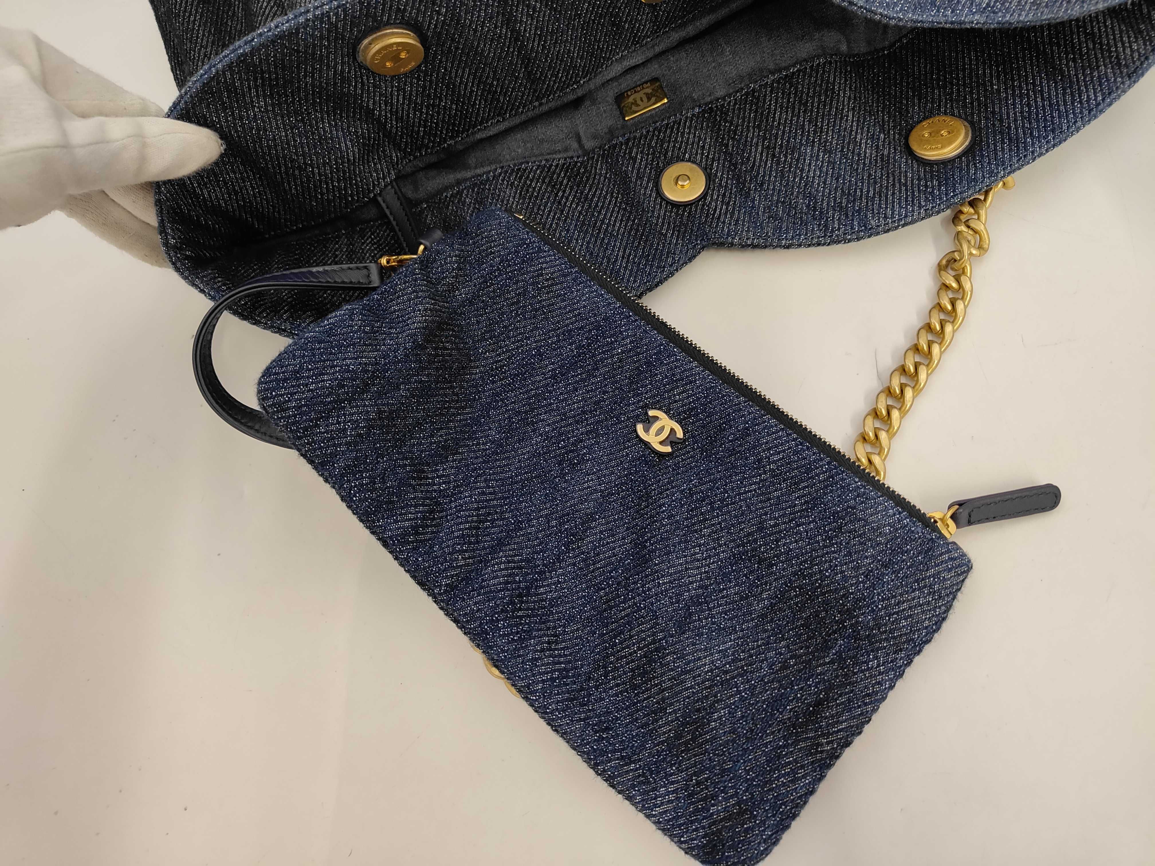 Chain Denim Tote Bag — view 12