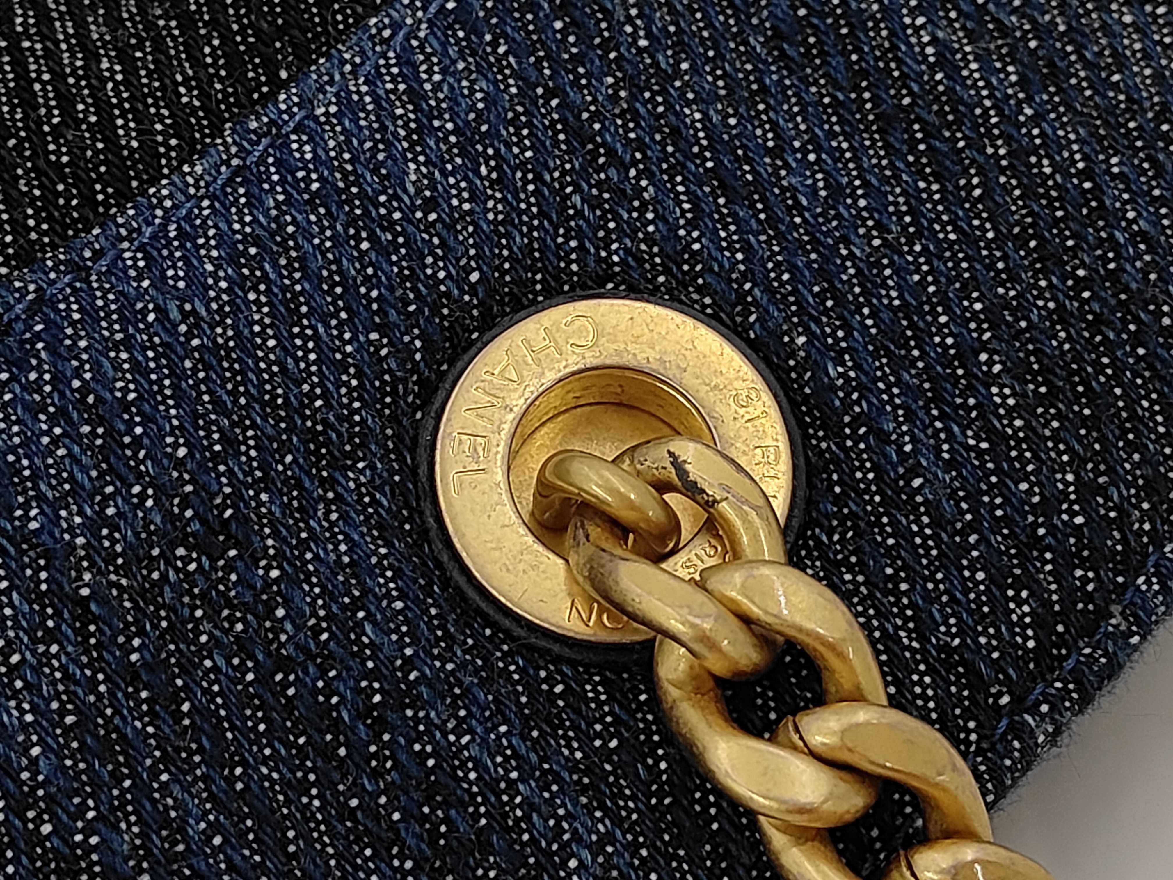 Chain Denim Tote Bag — view 7