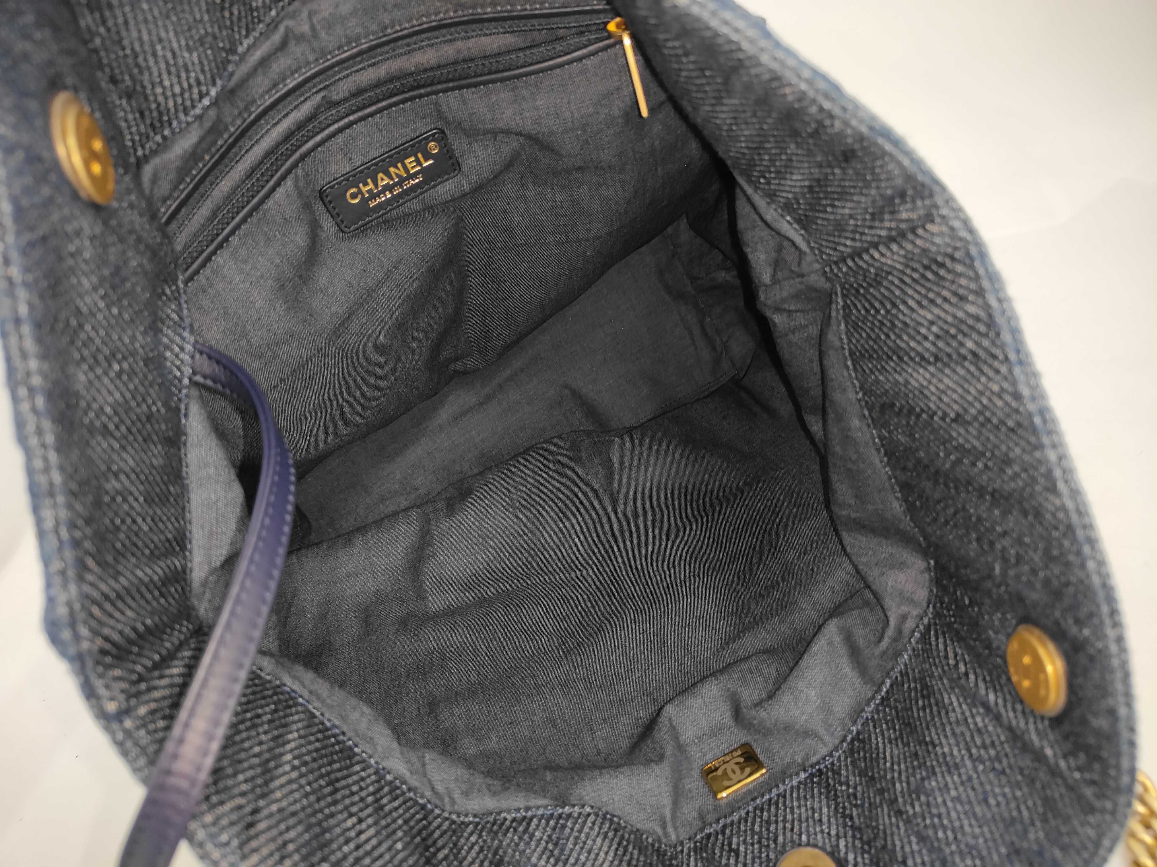 Chain Denim Tote Bag — view 9