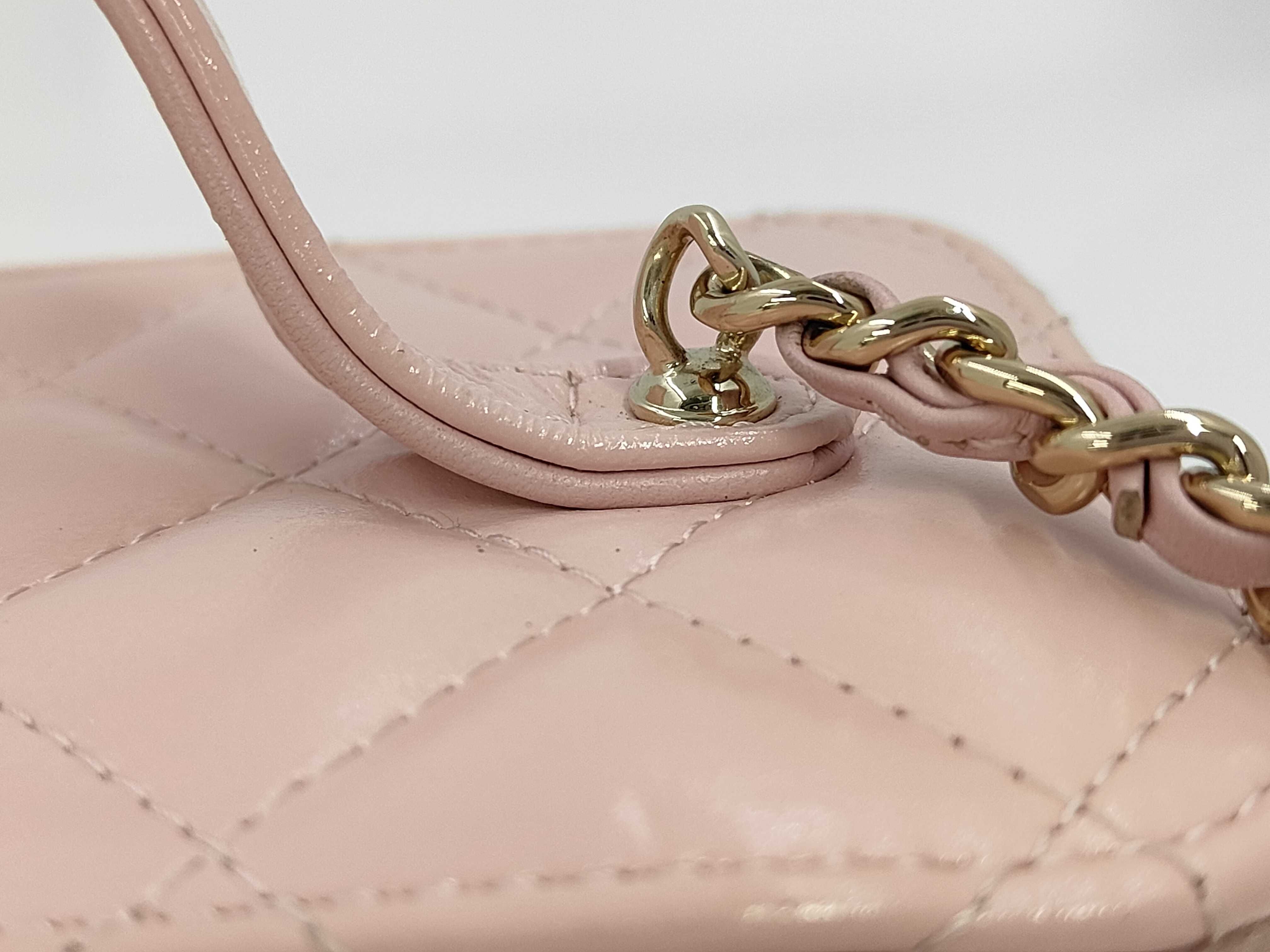 2270 Vanity Chain Shoulder Bag, Pink, Gold Hardware, Handbag — view 3