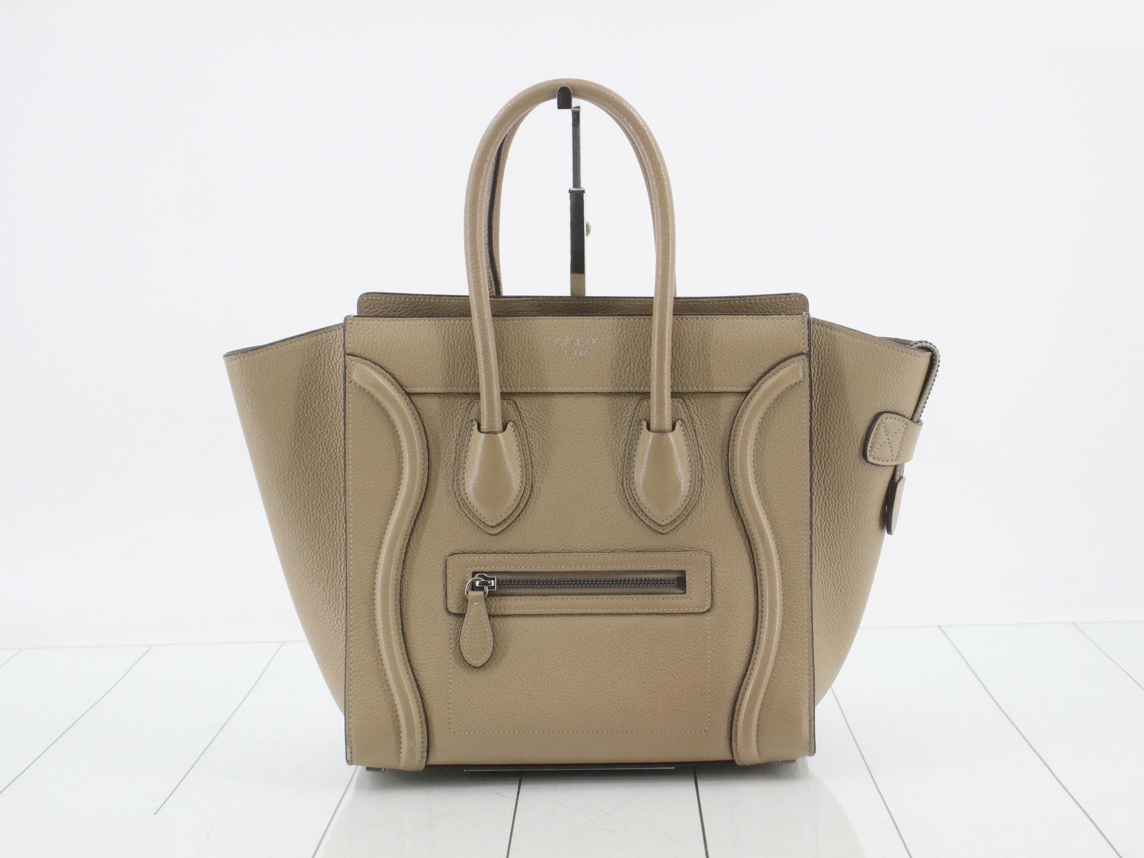 Luggage Micro Shopper Leather Handbag