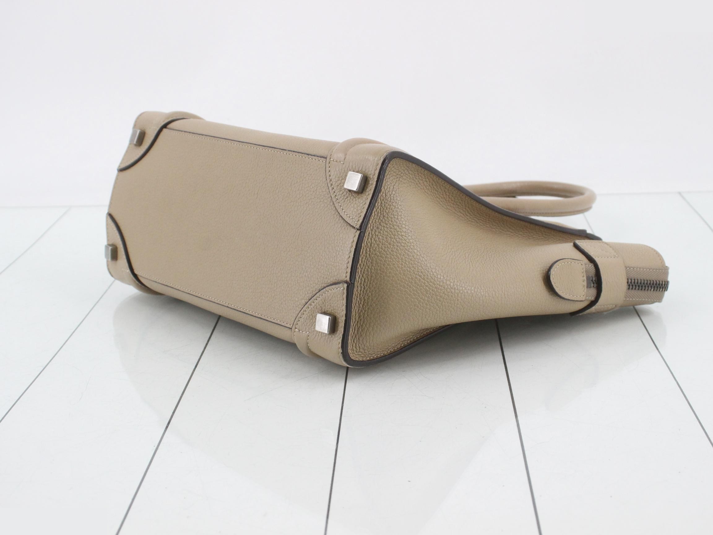 Luggage Micro Shopper Leather Handbag — view 6