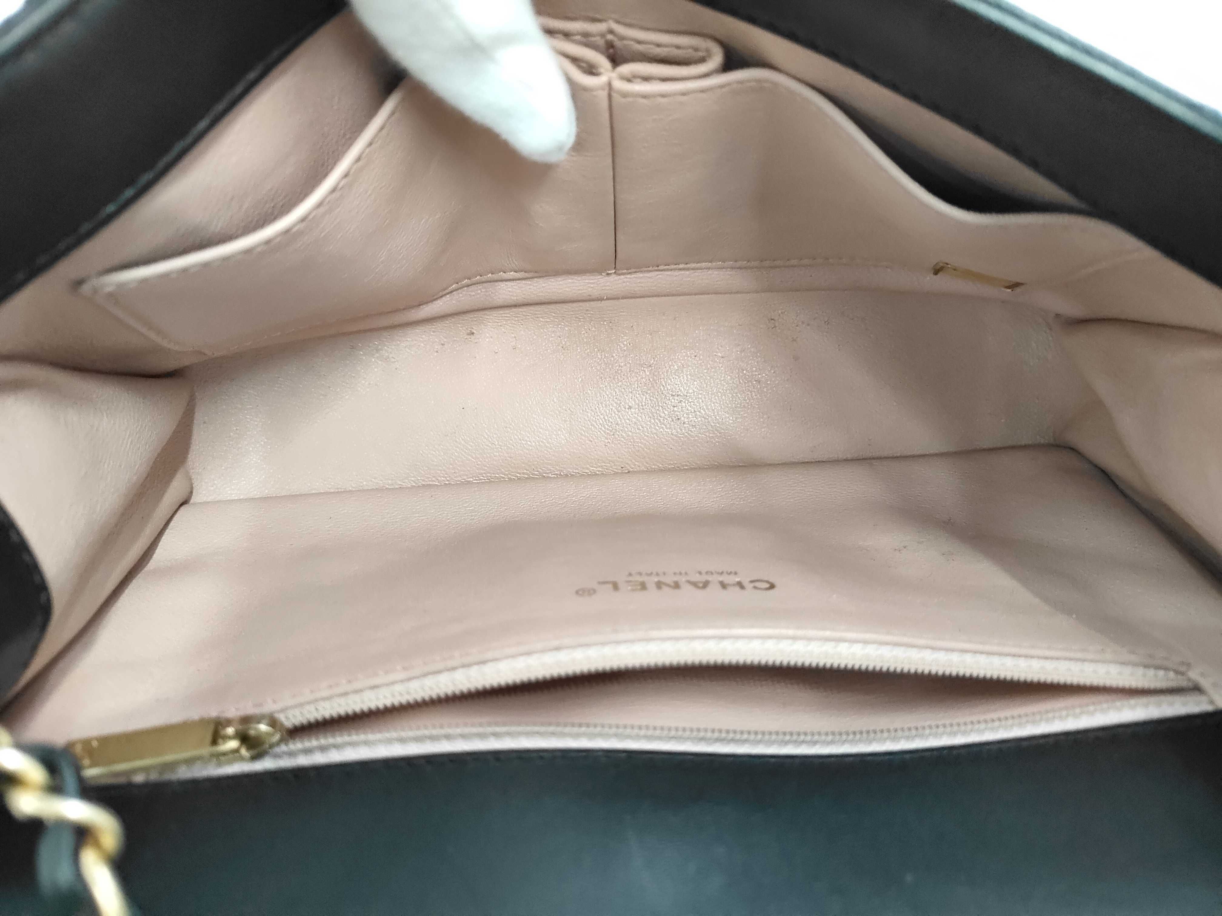 Caviar Skin Black CC Filigree Shoulder Bag — view 9