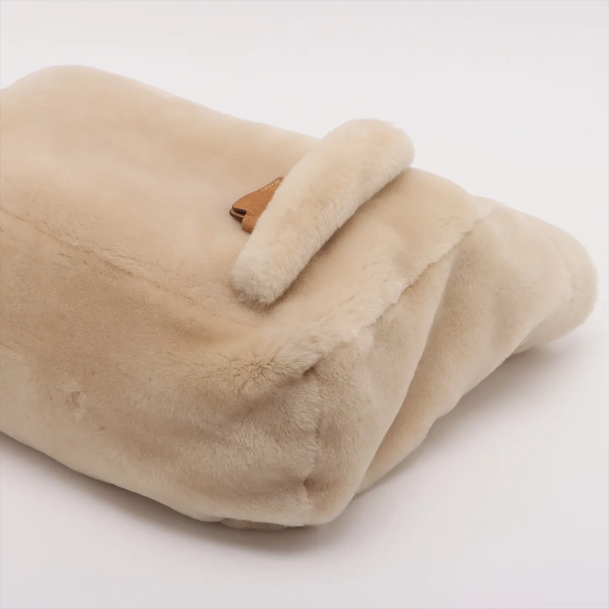 shearling x suede tote bag beige 1BG597 — view 3