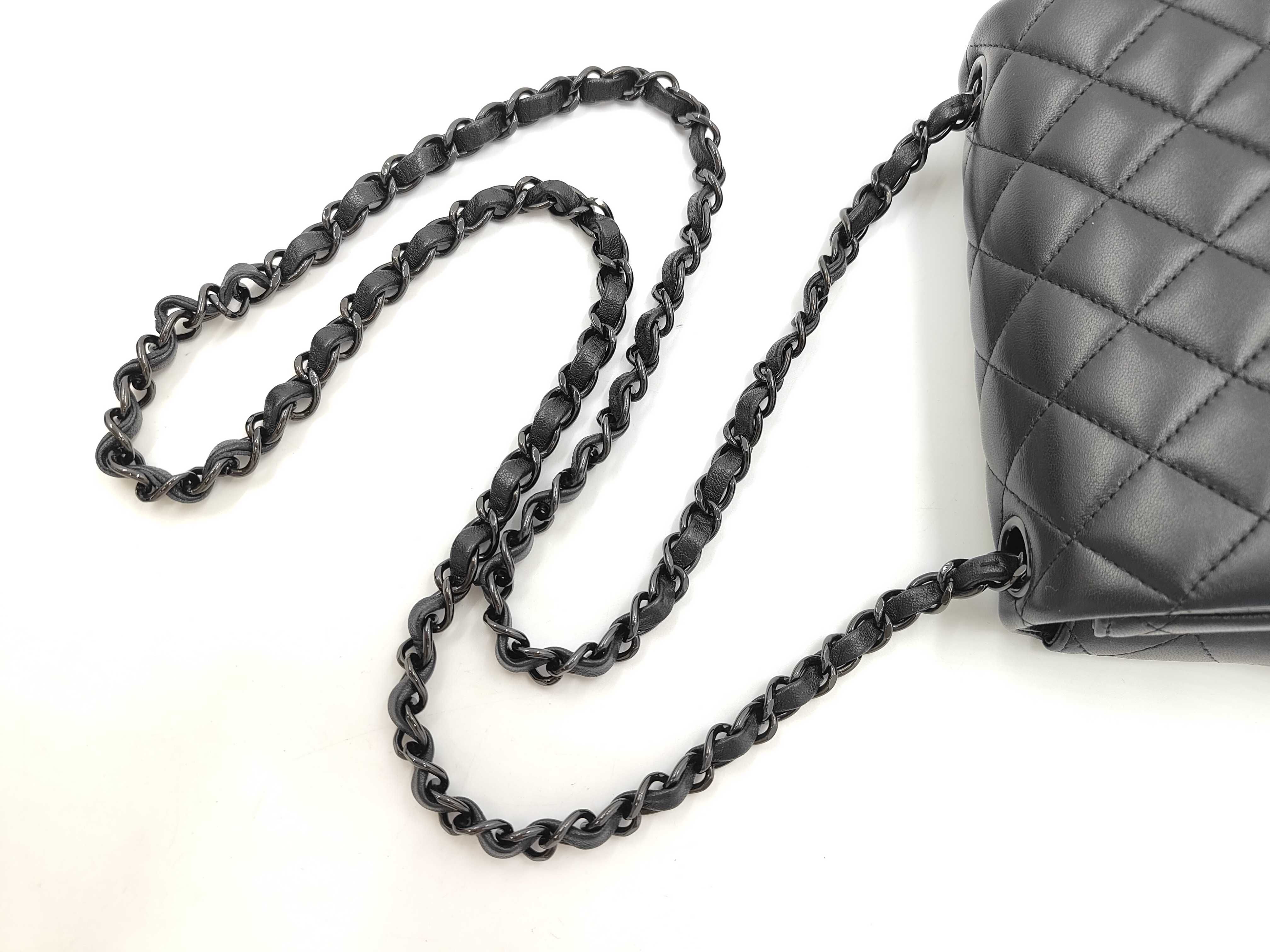 Mini Matelassé Lambskin So Black Chain Shoulder Bag — view 3